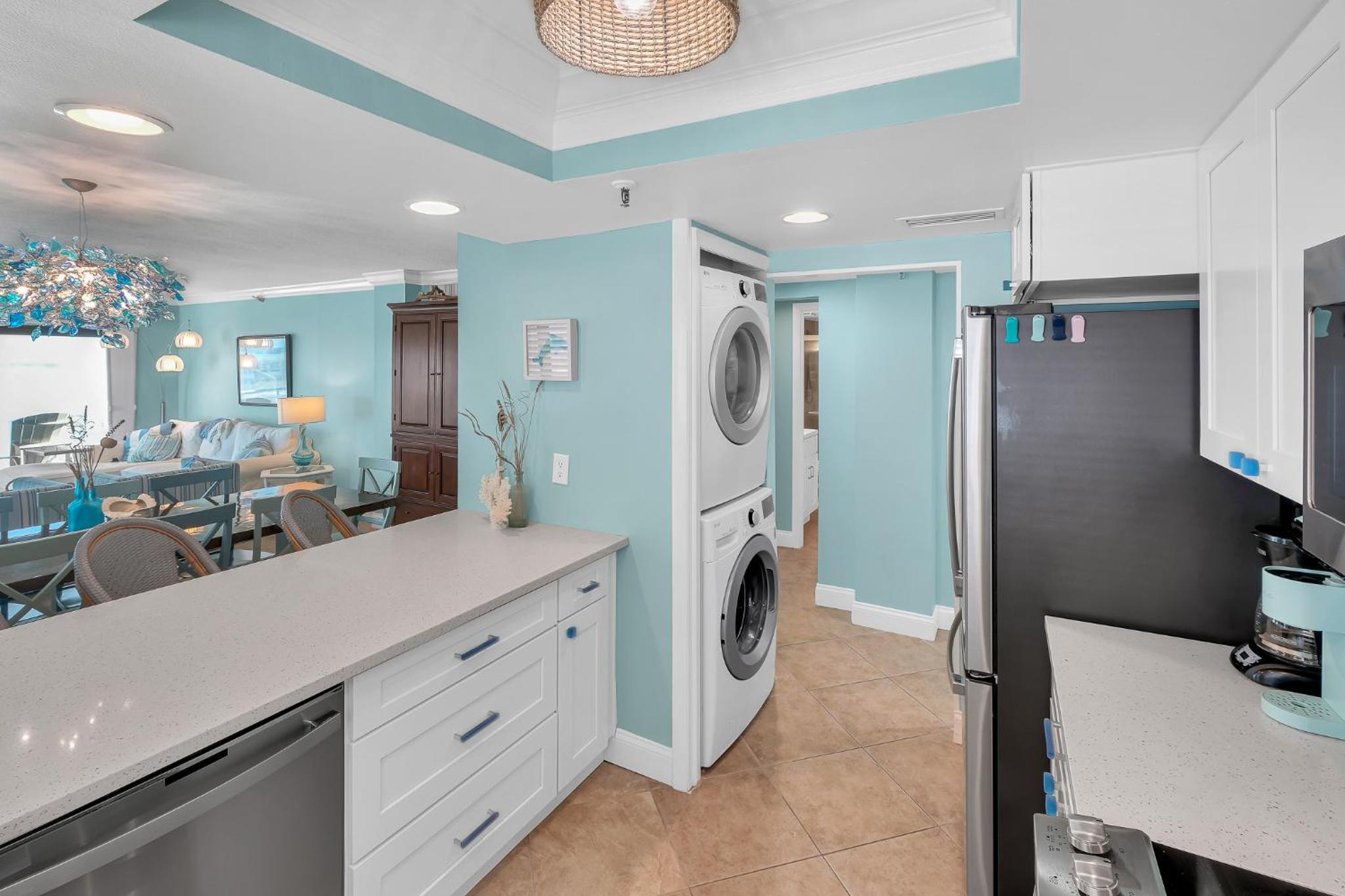 Updated direct oceanfront corner with a wrap-around balcony, heated pool and beach access