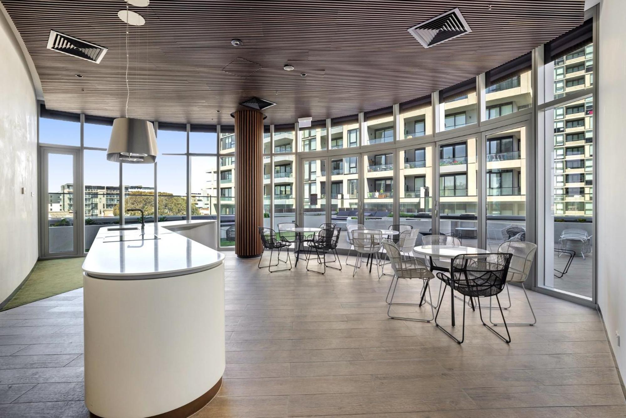 High-Rise Balcony Unit with City Views Gym Pool