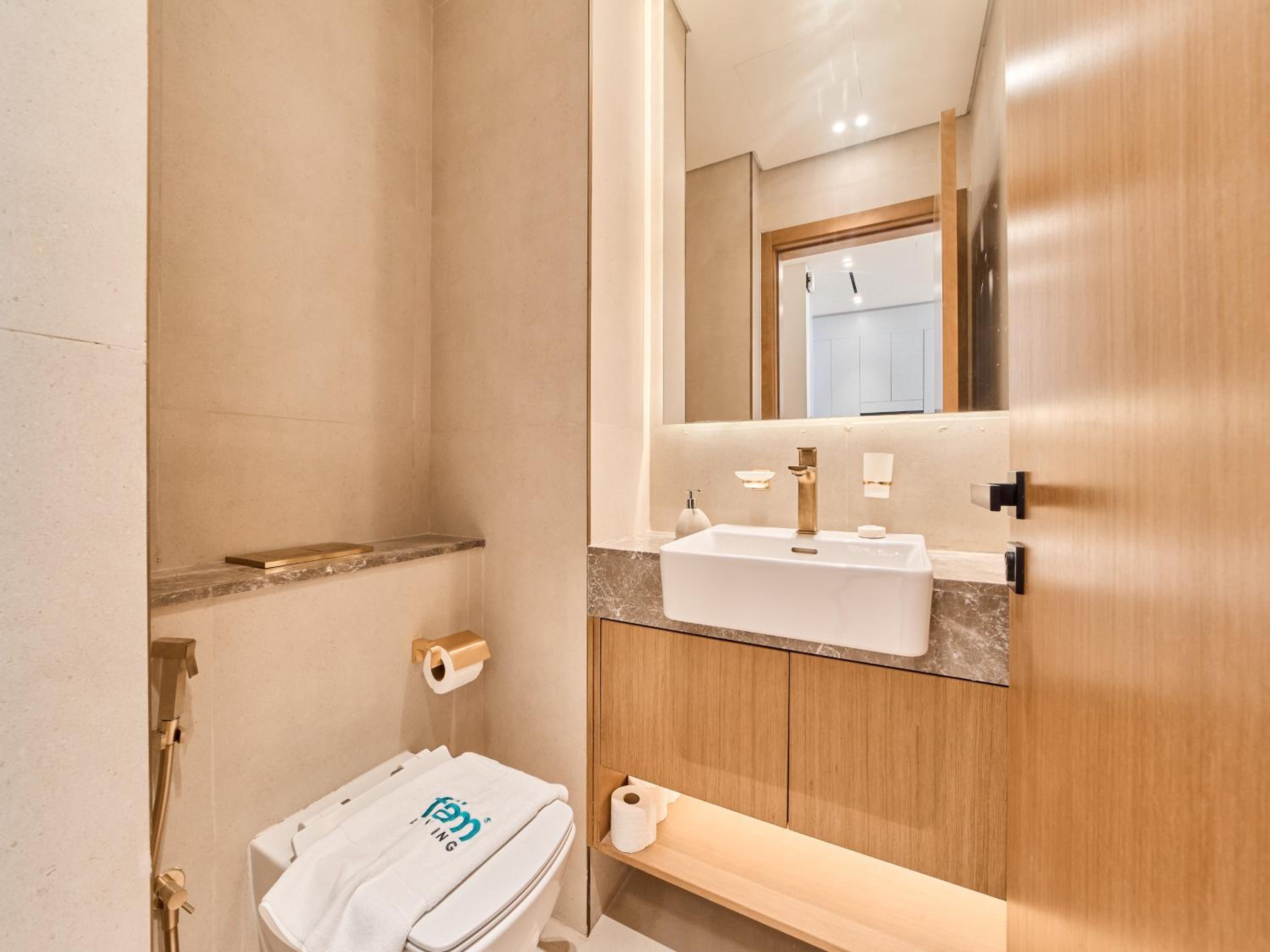 FAM Living Minimalist 1BR Gem in Binghatti Amber