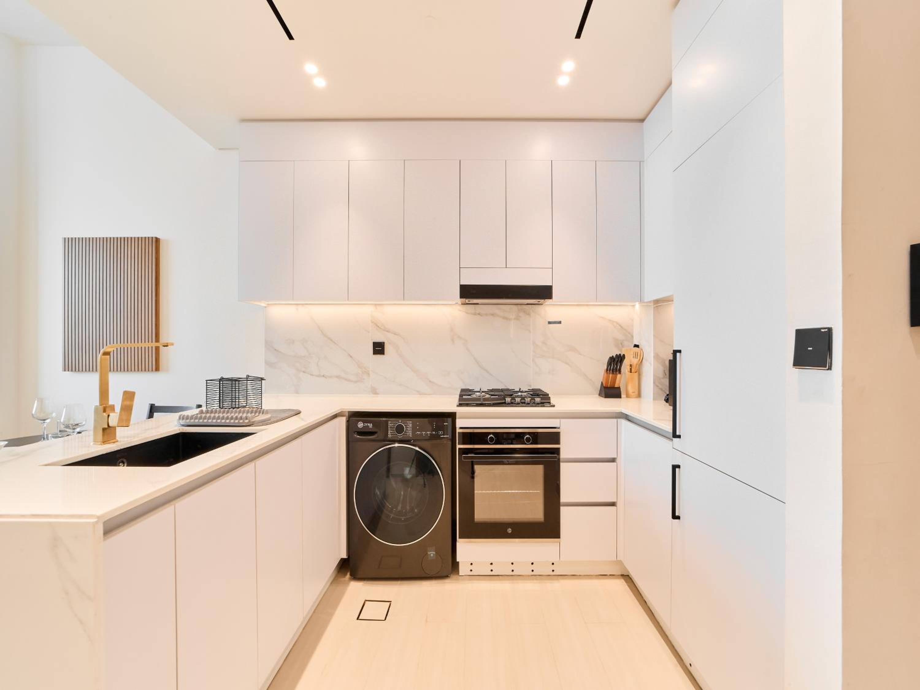 FAM Living Minimalist 1BR Gem in Binghatti Amber
