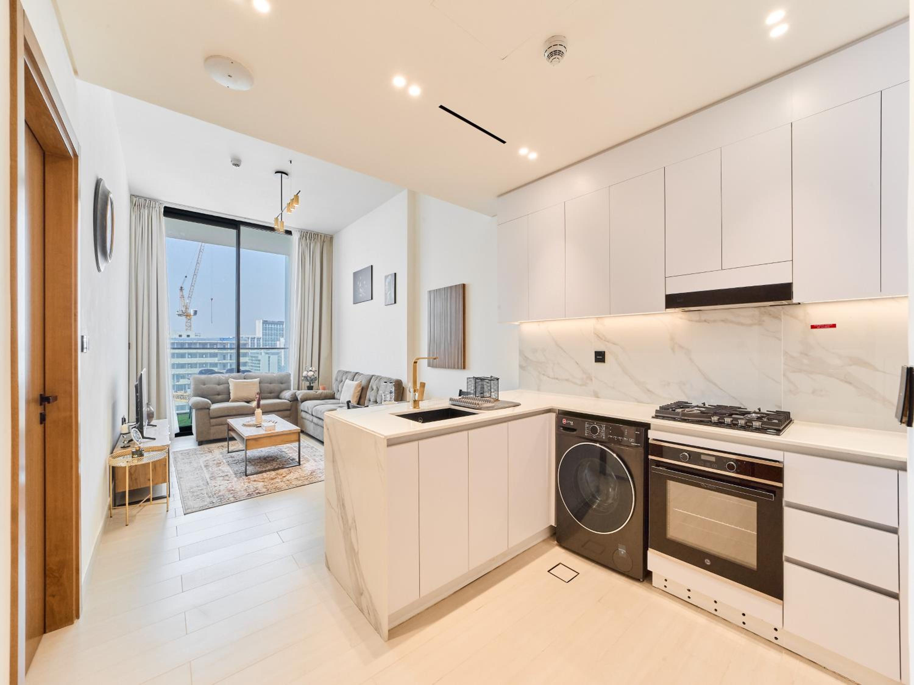 FAM Living Minimalist 1BR Gem in Binghatti Amber