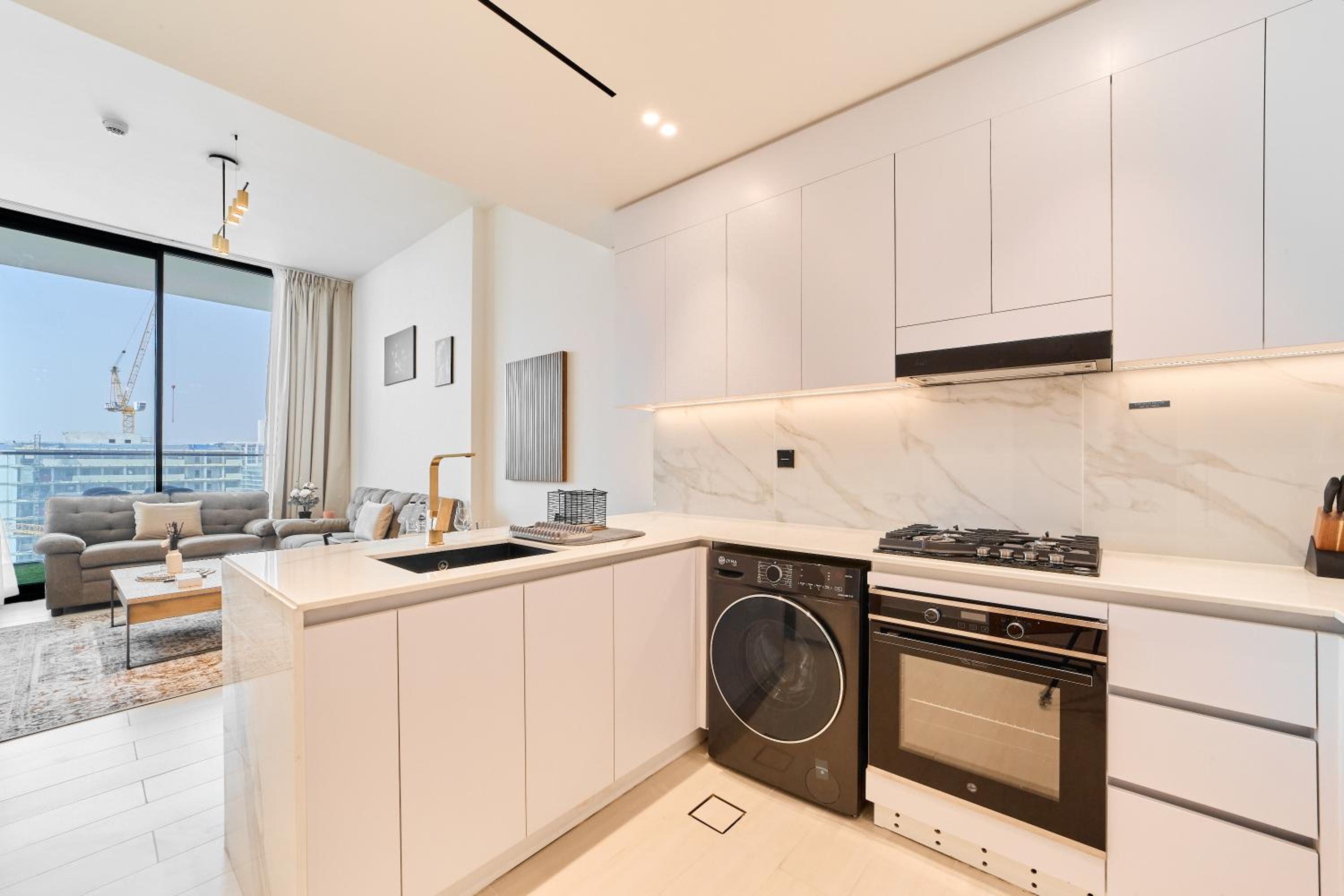 FAM Living Minimalist 1BR Gem in Binghatti Amber