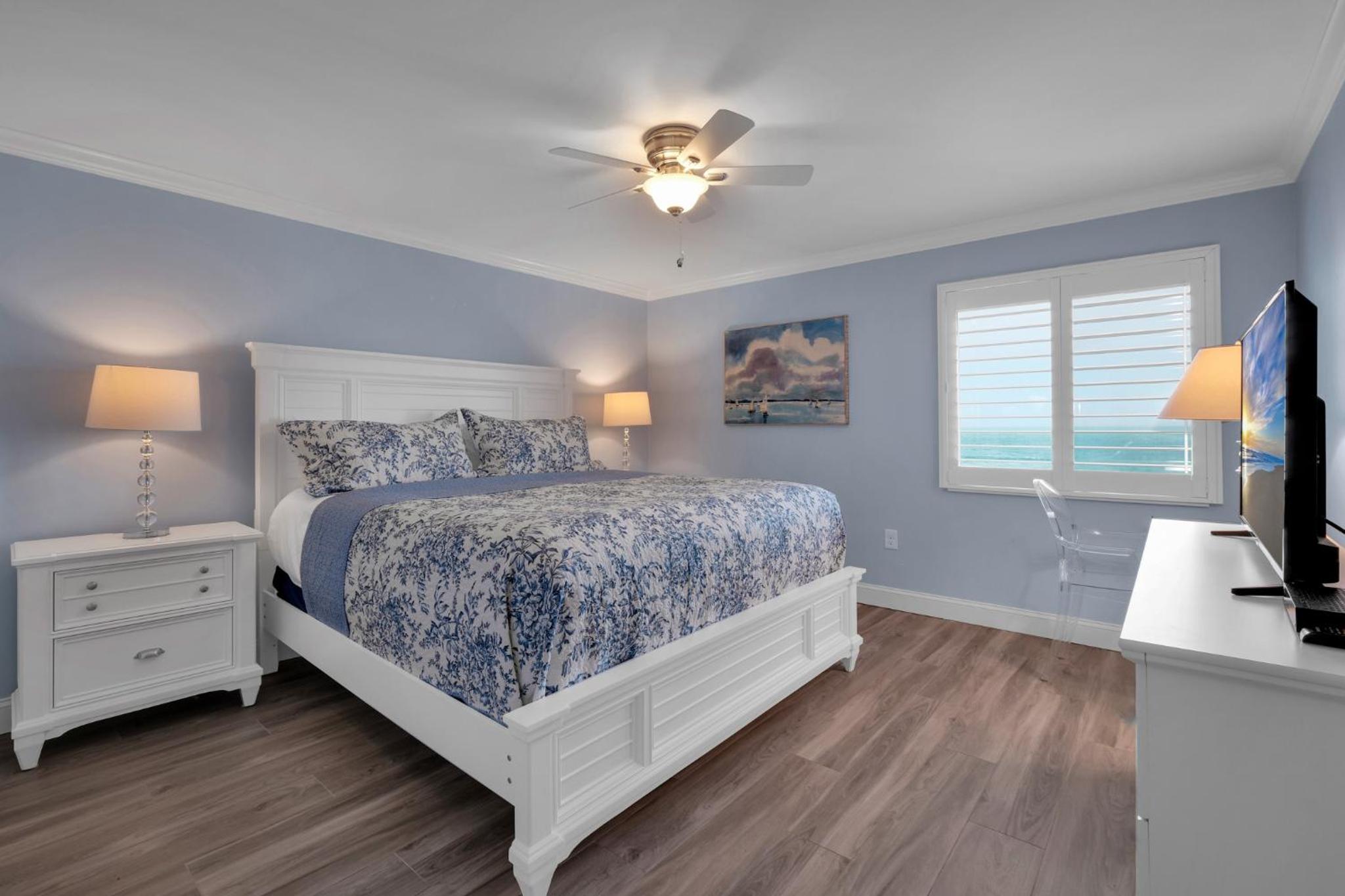 Direct oceanfront condo with a large balcony and a heated beachfront pool