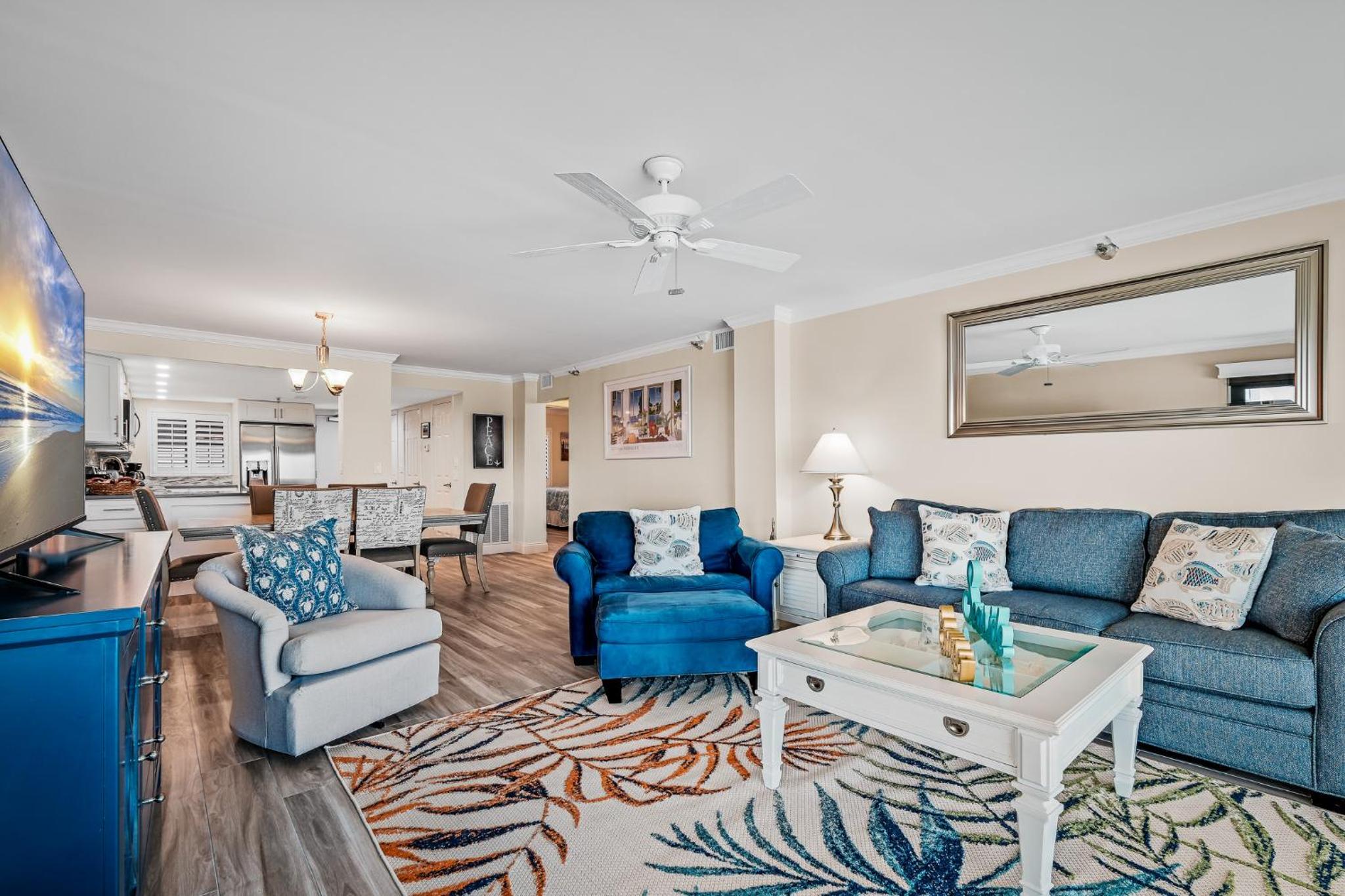 Direct oceanfront condo with a large balcony and a heated beachfront pool