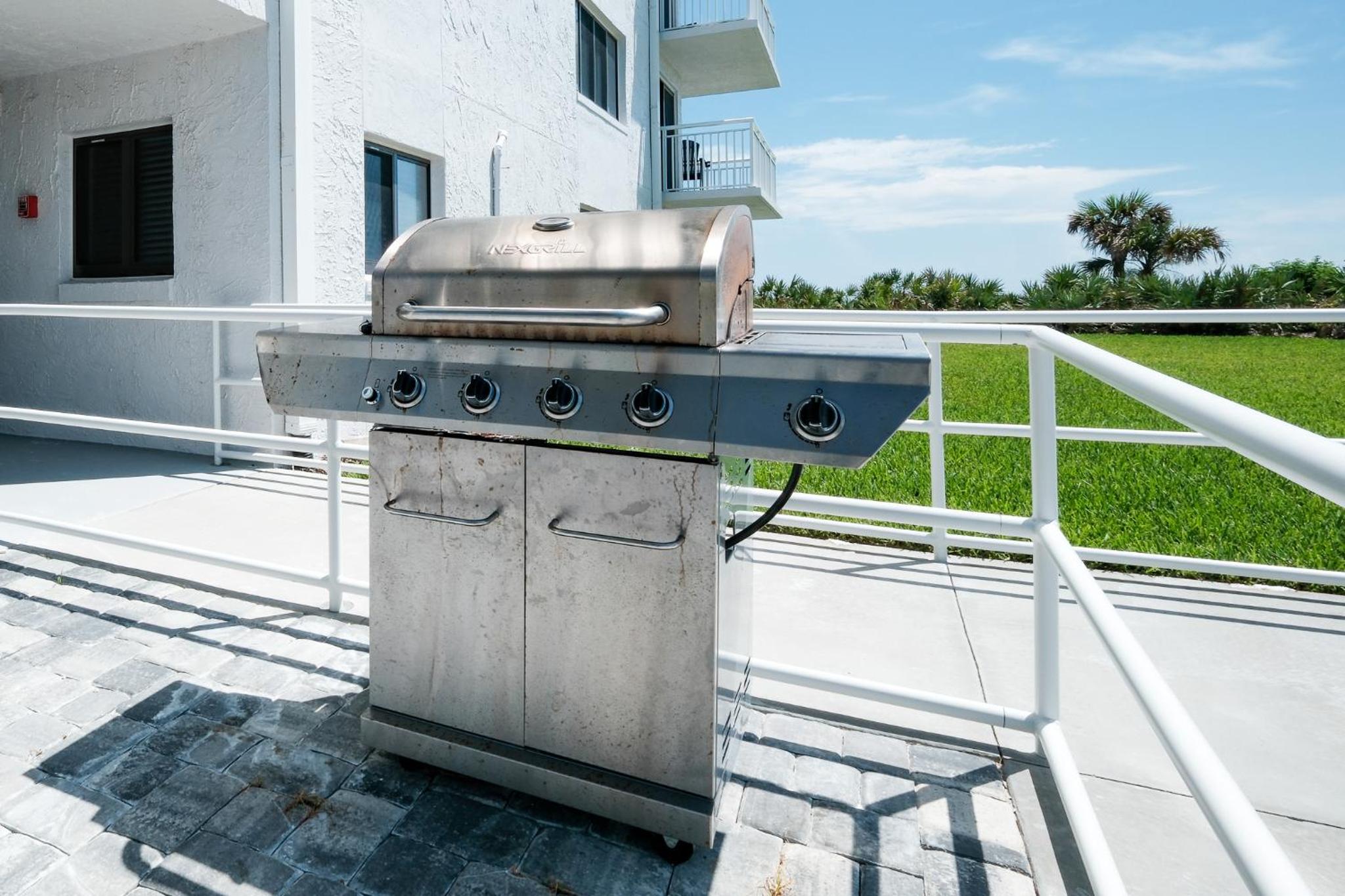 Direct oceanfront condo with a large balcony and a heated beachfront pool