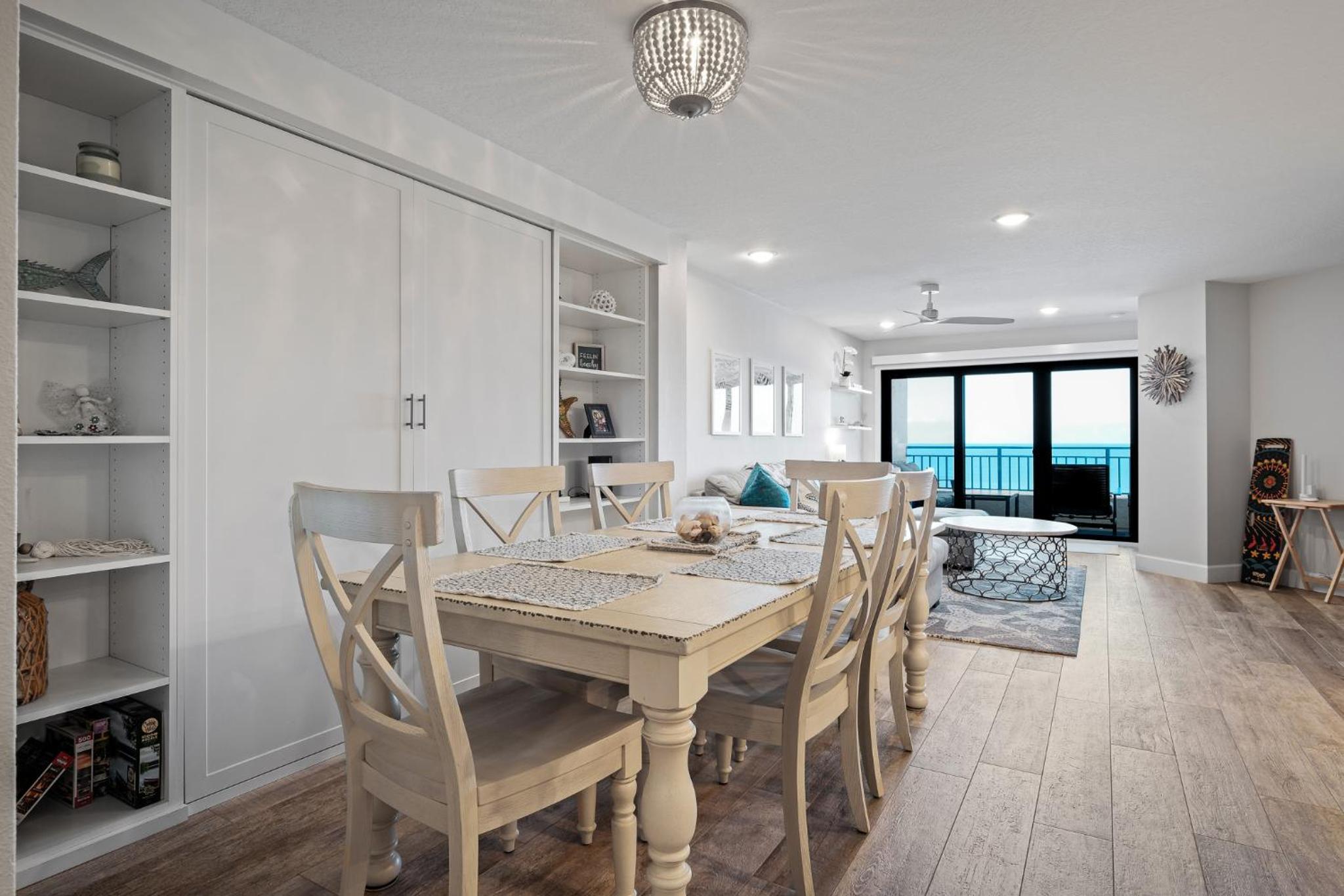 Stunning direct oceanfront condo with a balcony, hot tub, and heated pool