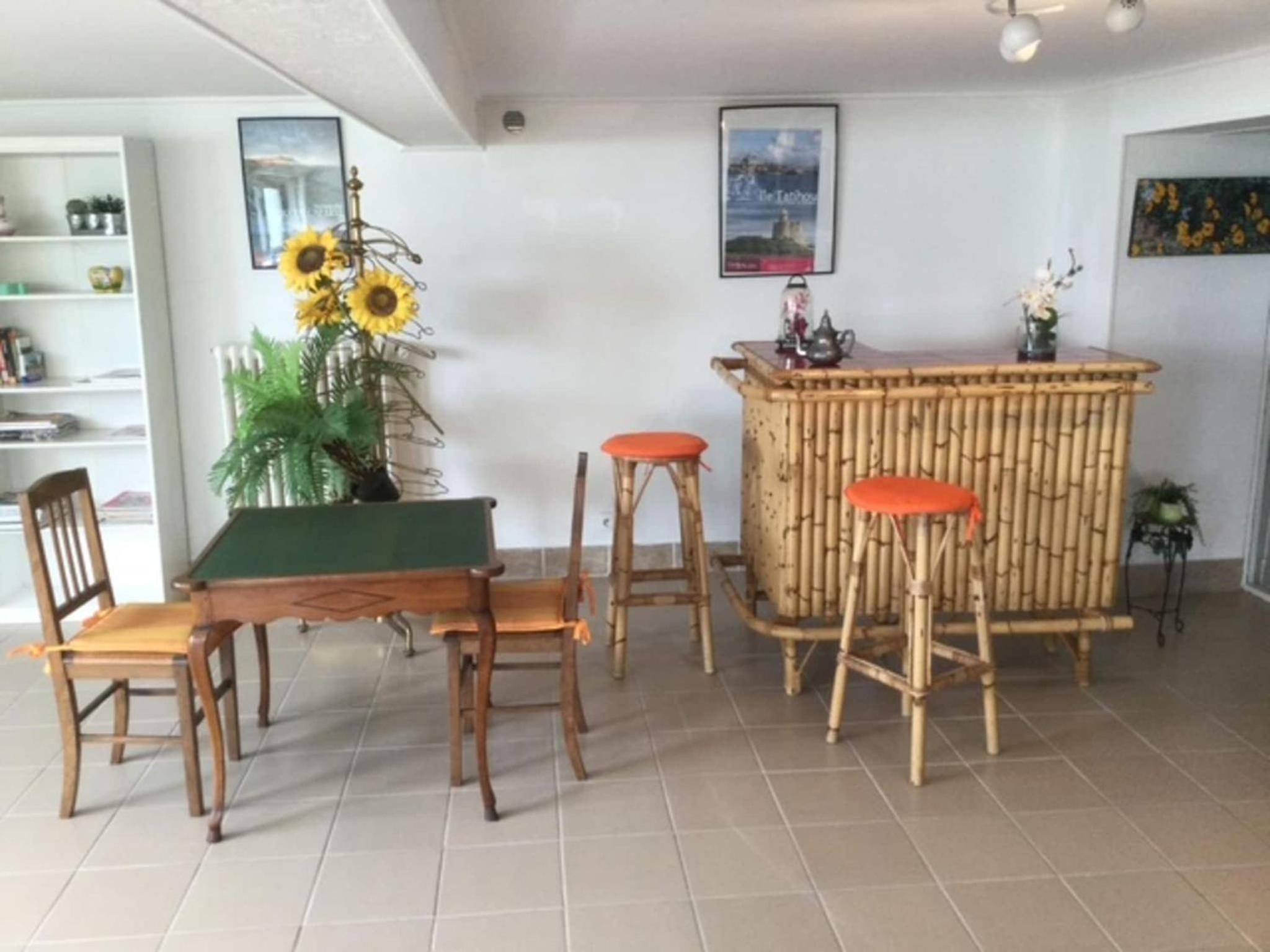 1-bedroom apartment with view of private beach