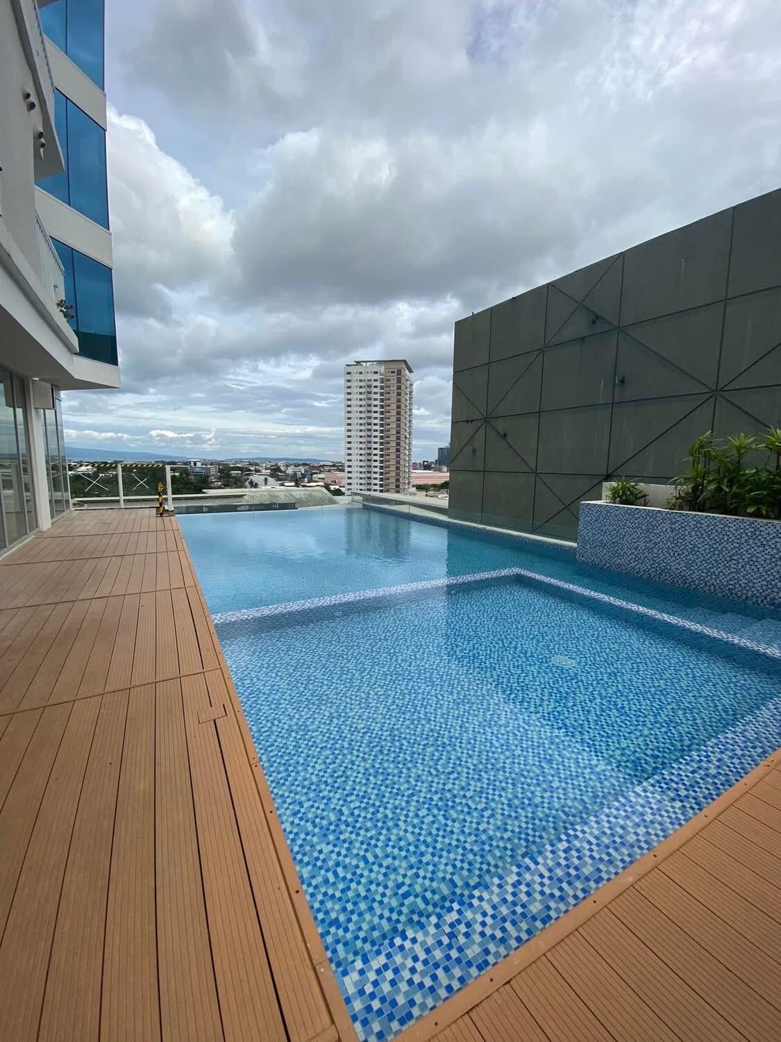 City & Samal View Studio with Balcony and Free WiFi & Netflix