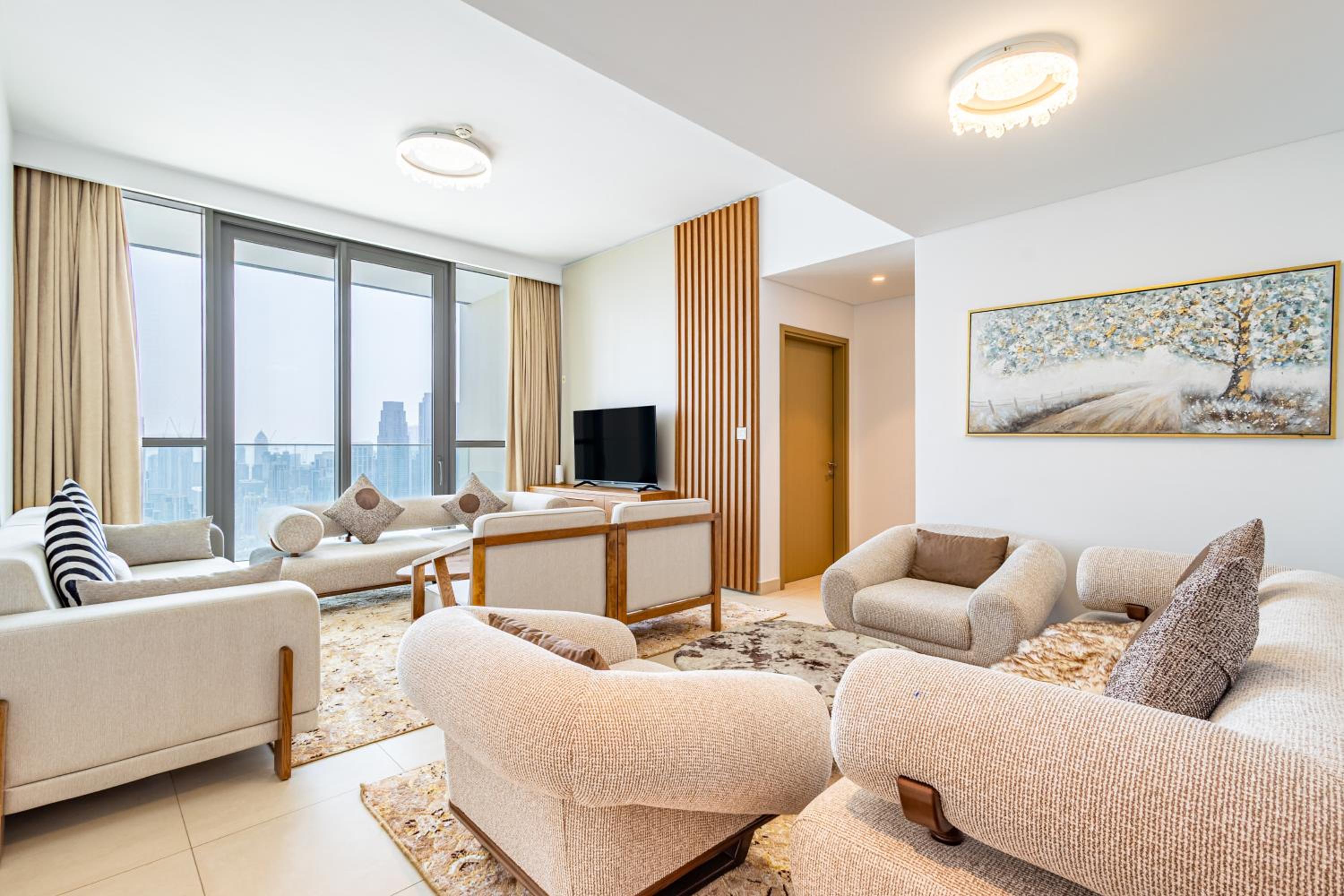 Superhost- Elegant Downtown 3BR , Burj Khalifa View