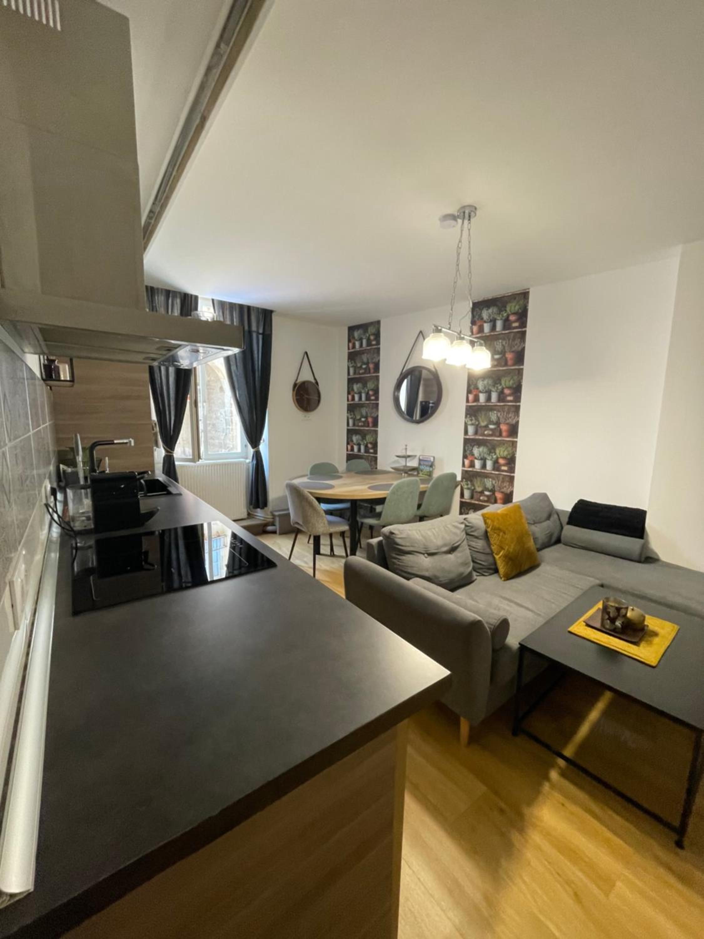 Liberté et Confort, appartement entier, moderne avec 2 chambres et cuisine équipée au coeur de Semur