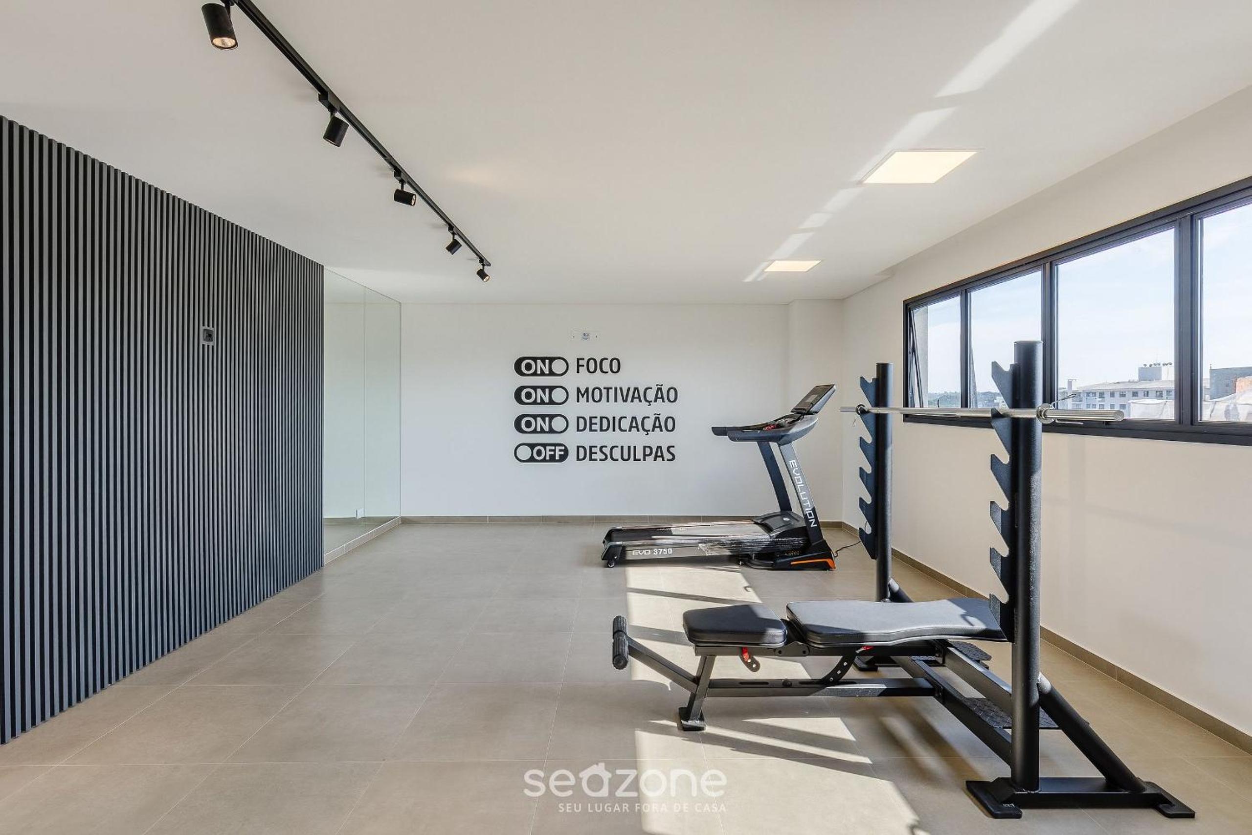 Your complete stay in a building w/ a gym and garage in Curitiba - PLAGs