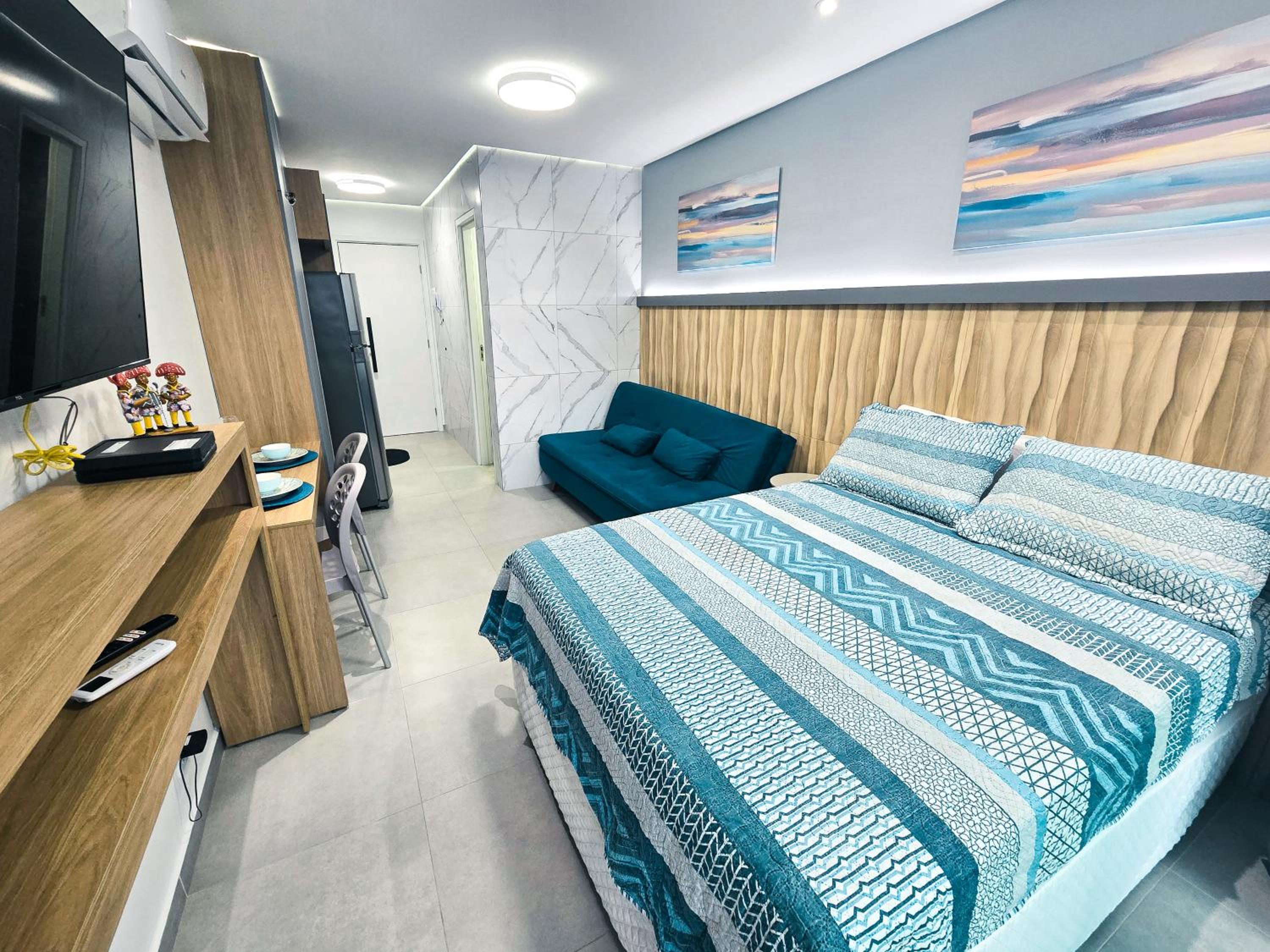 VDP203-Flat com piscina e sauna a 100m da praia - By Oasis Ferias