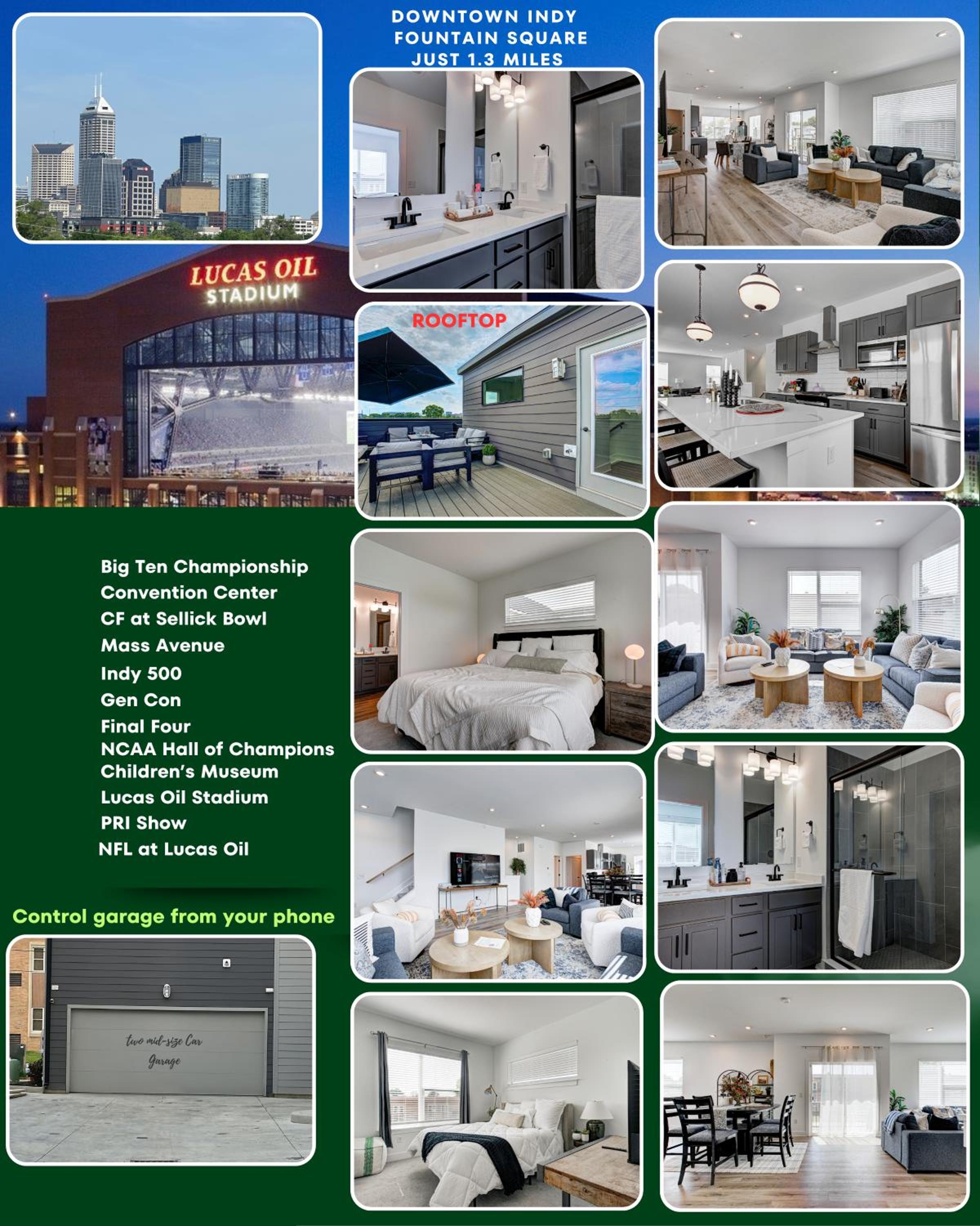 Downtown 1 mi Sleeps 6 wRooftop 3BR 4BED New built Modern Stylish Luxury