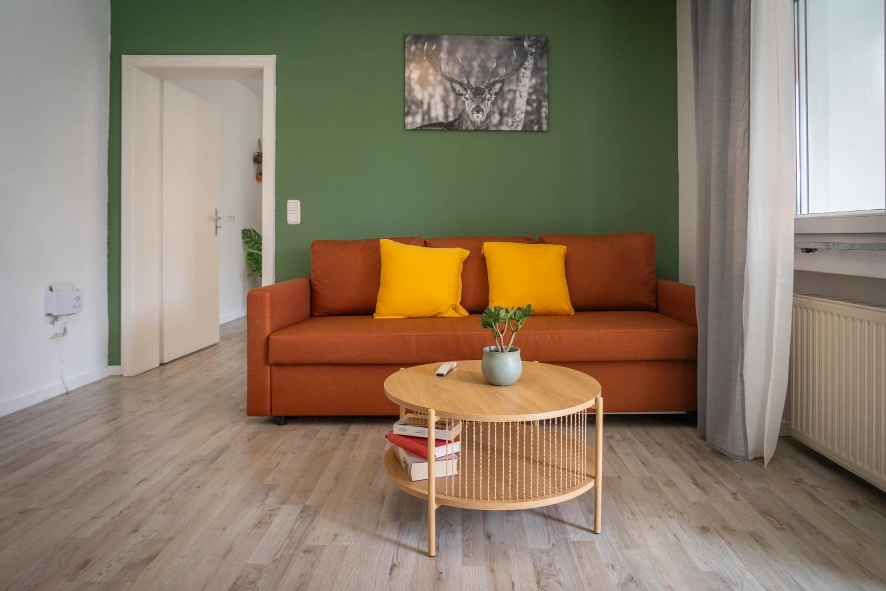 Das orange Haus in der Nähe Frankfurt
