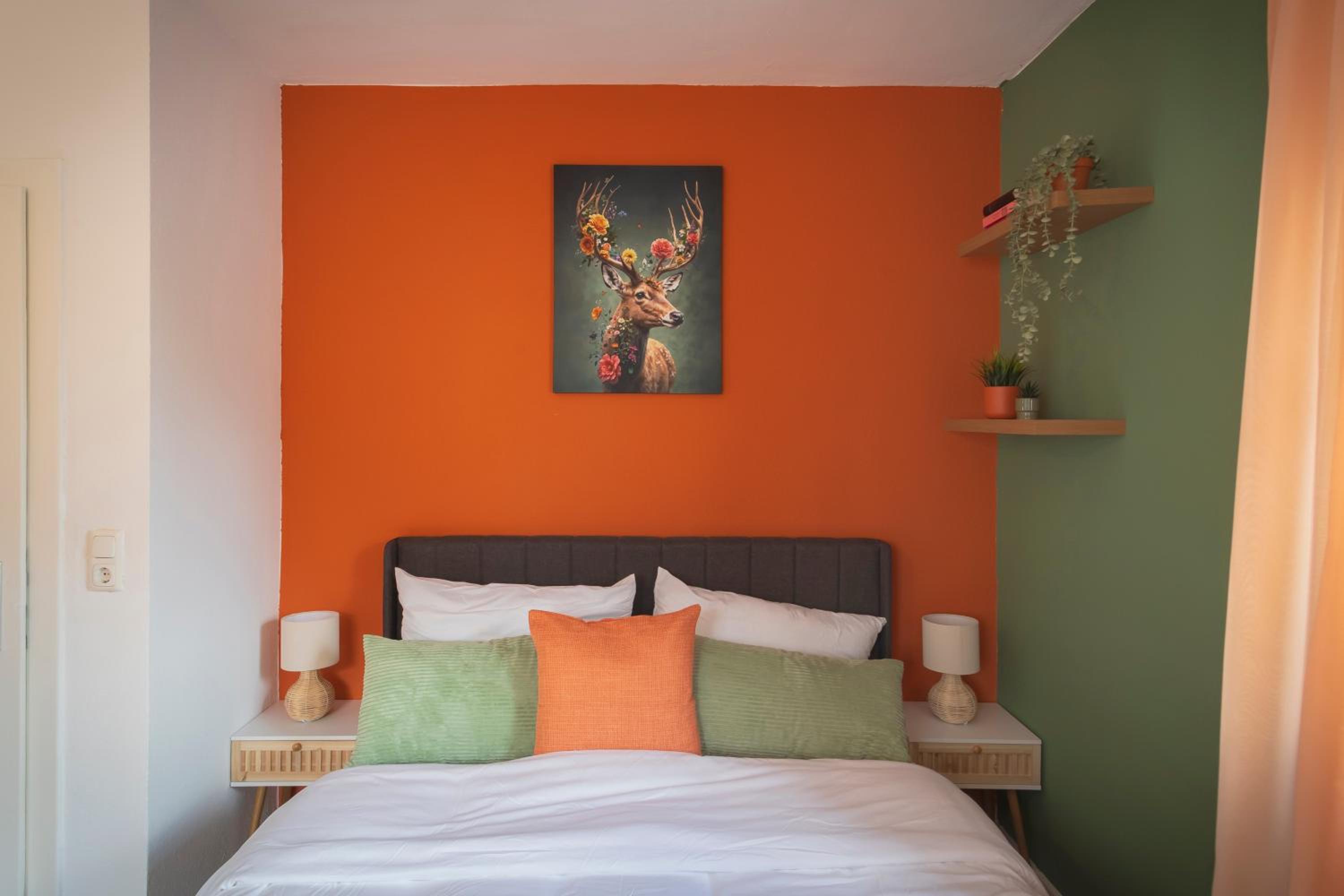 Das orange Haus in der Nähe Frankfurt