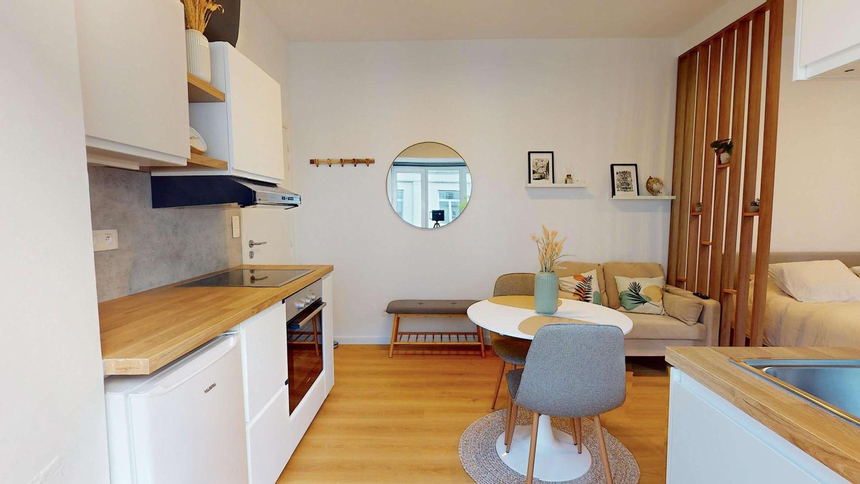 Studio cosy centre Bruxelles avec balcon pour 2personnes
