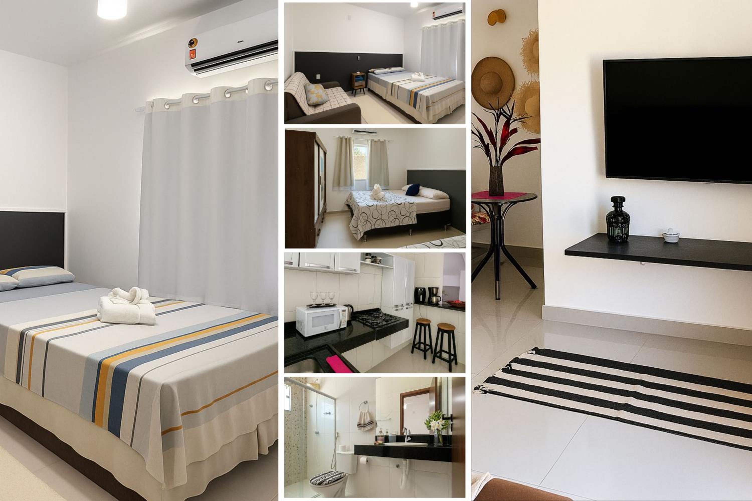 Casa com 2 Quartos, Ar e Wi-Fi – A 600m da Praia de Taperapuã, com Cozinha Equipada, Lavanderia, Sala com TV 50