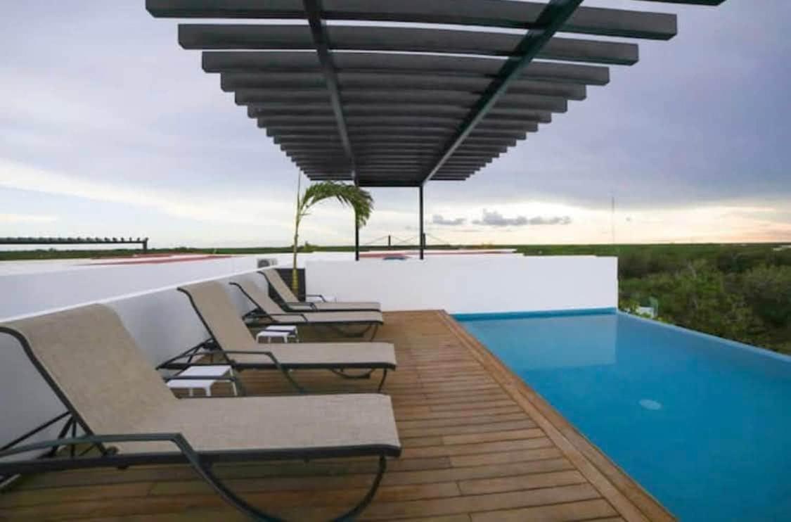 Penthouse with private terrace in Tulum, 1 Br