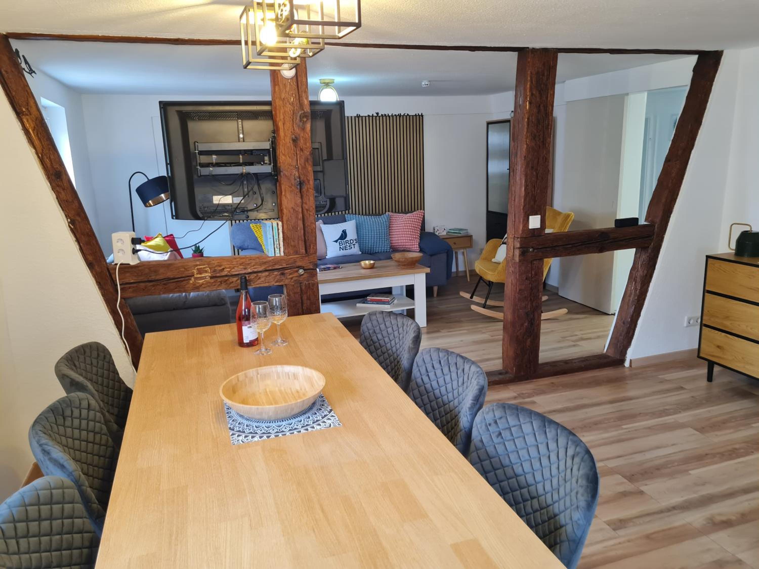 bird's nest Ferienwohnung in der Altstadt, offenes Fachwerk
