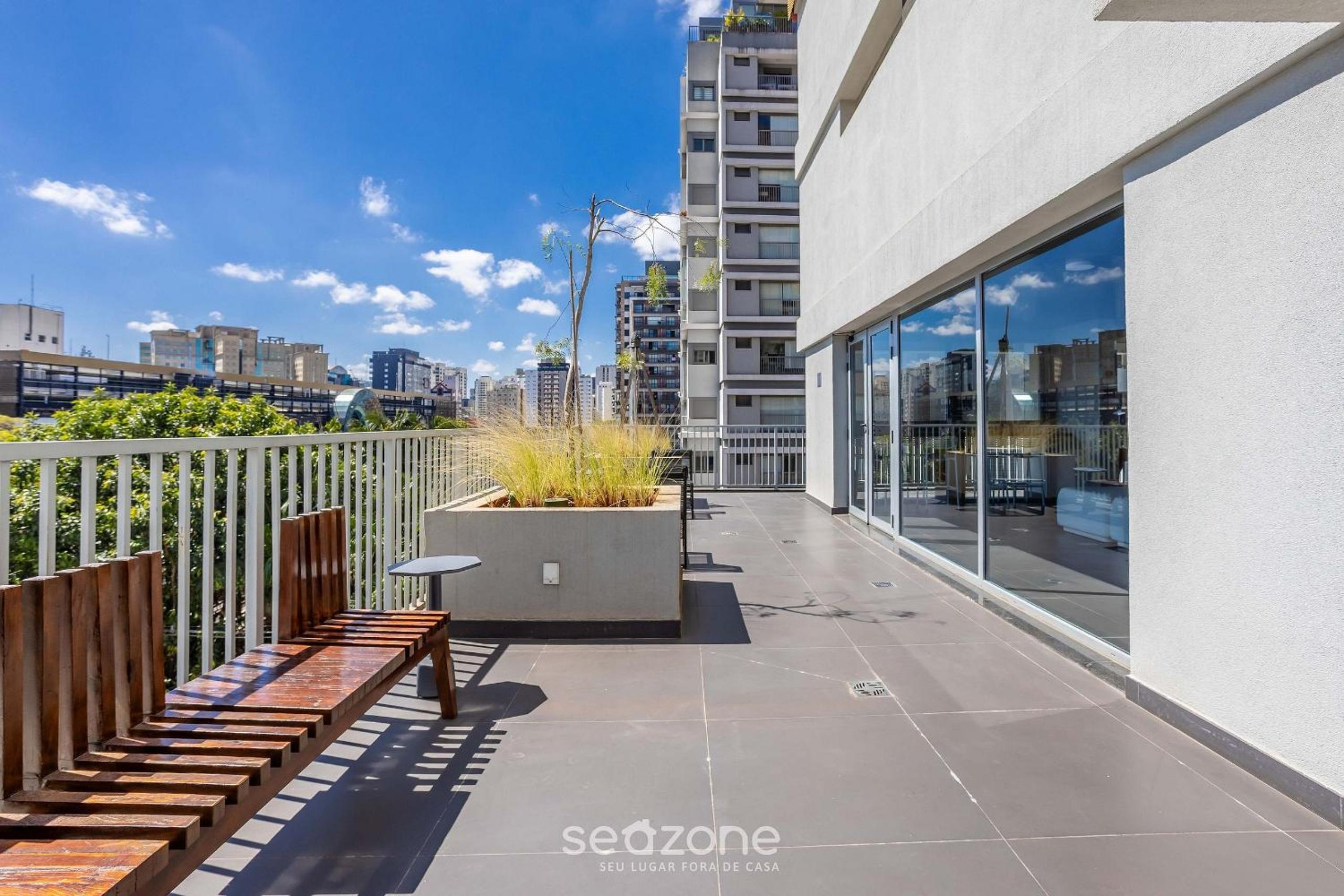 Studios in a condo with a gym in Indianópolis - COI