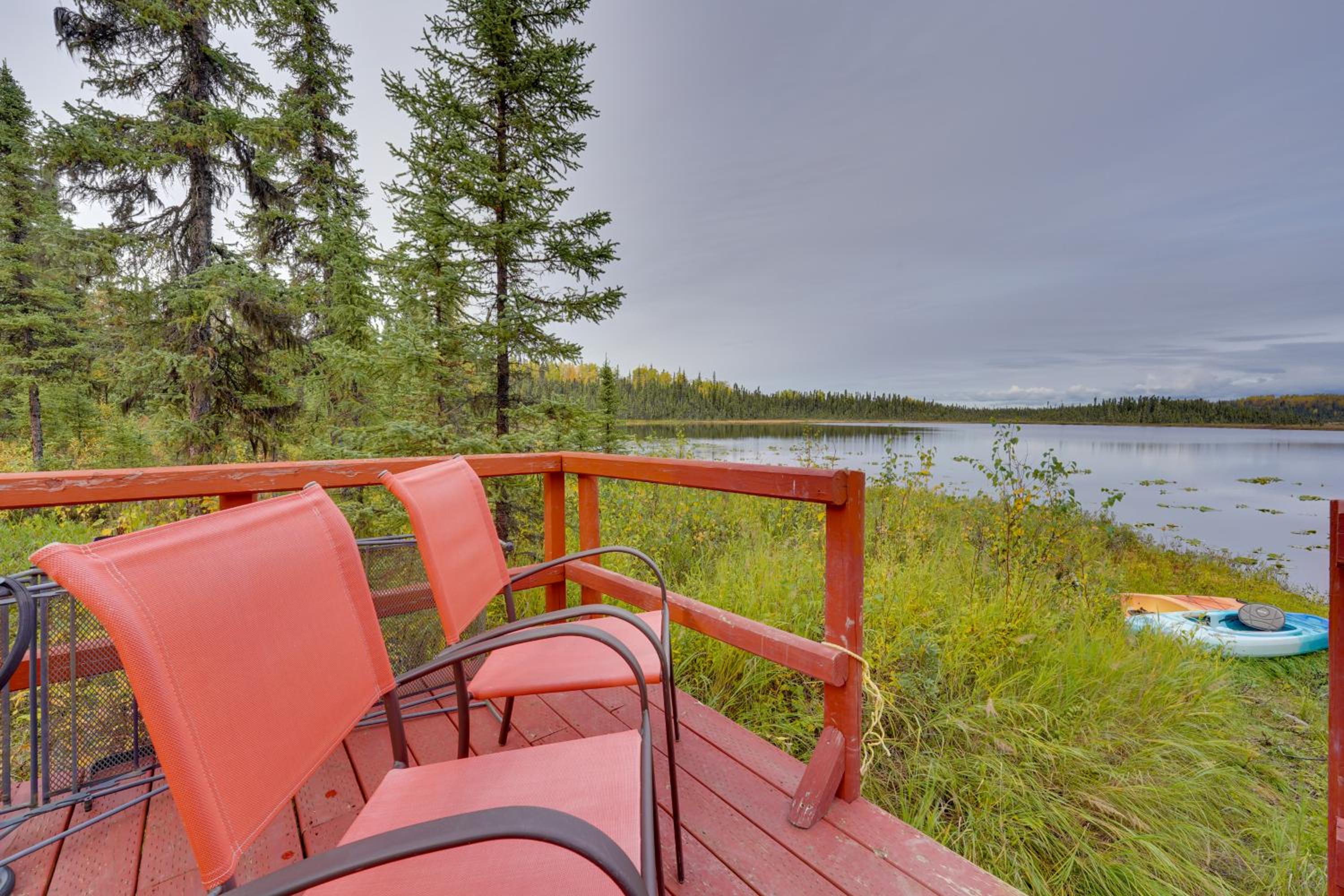 Fish, Hike and Explore Lakefront Cabin in Soldotna