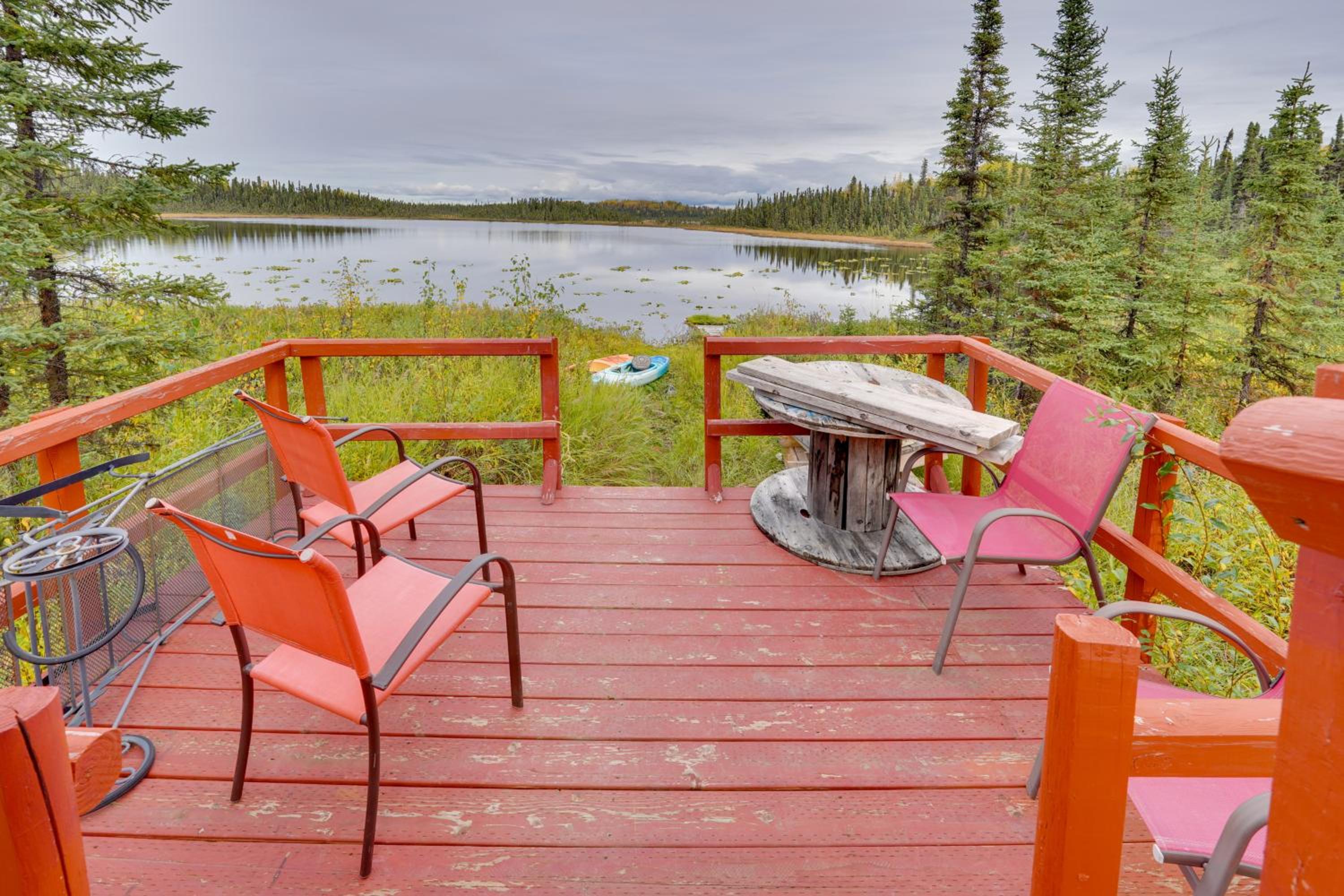 Fish, Hike and Explore Lakefront Cabin in Soldotna