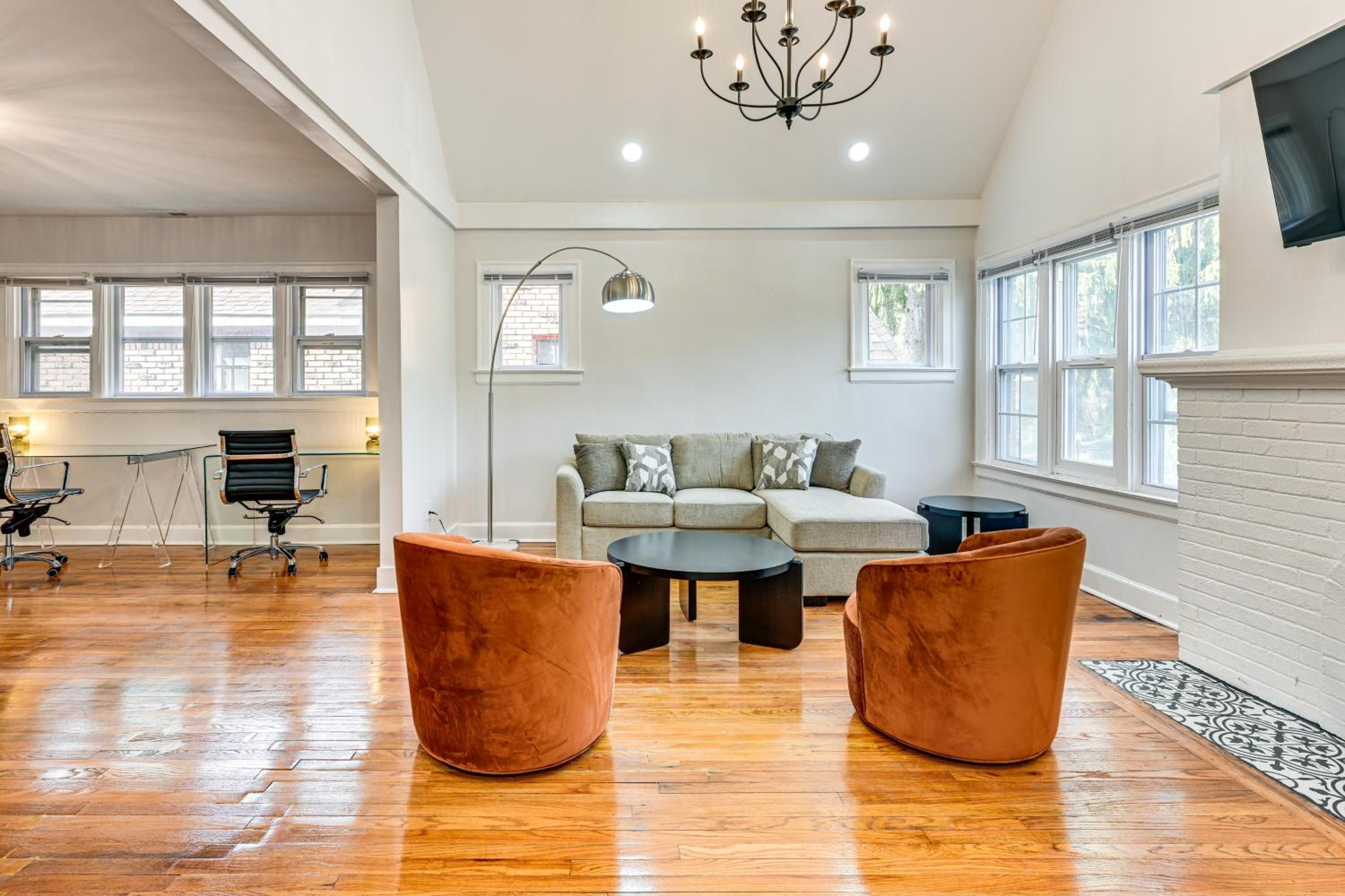 Dogs Welcome! Stylish Detroit Tudor with Fenced Yard