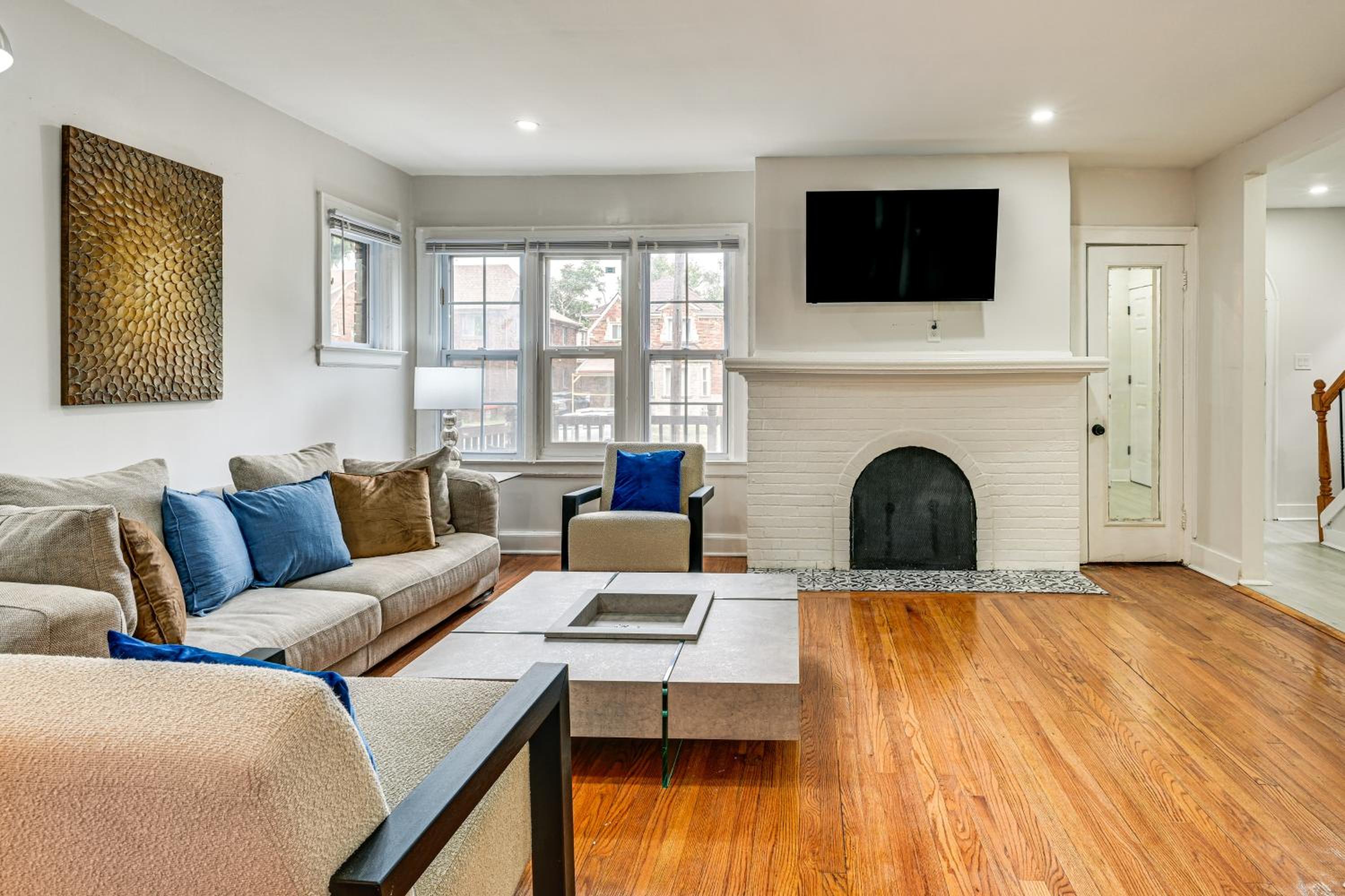 Dogs Welcome! Stylish Detroit Tudor with Fenced Yard