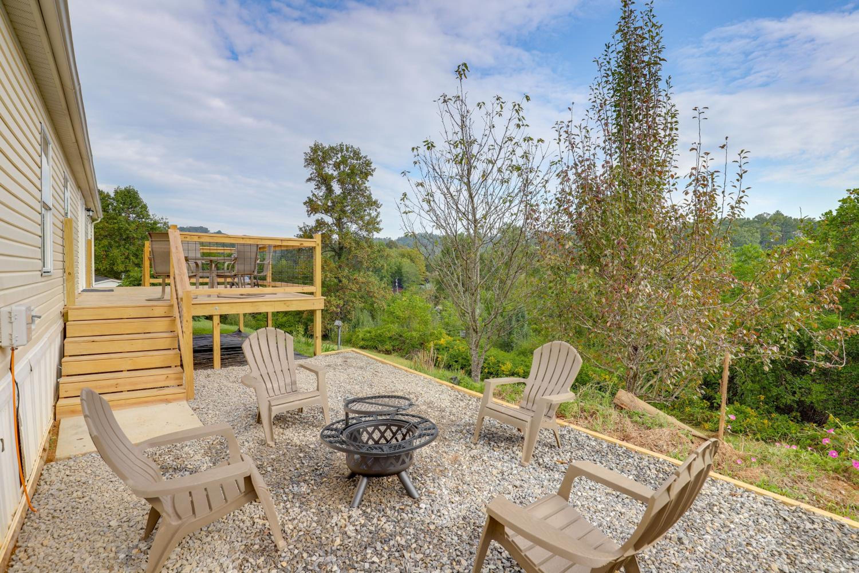 Deck with Mtn Views Family-Friendly Asheville Home!