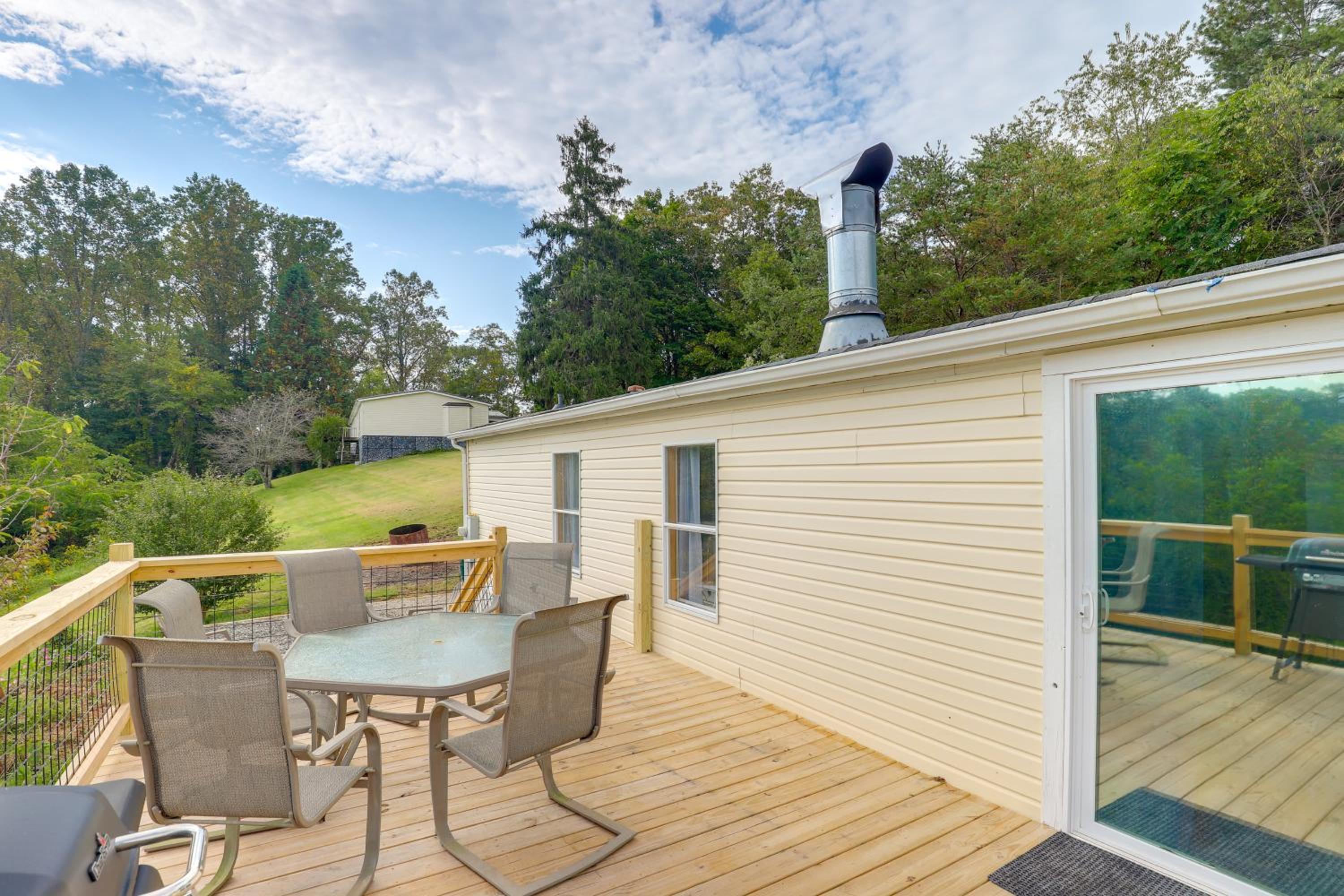 Deck with Mtn Views Family-Friendly Asheville Home!