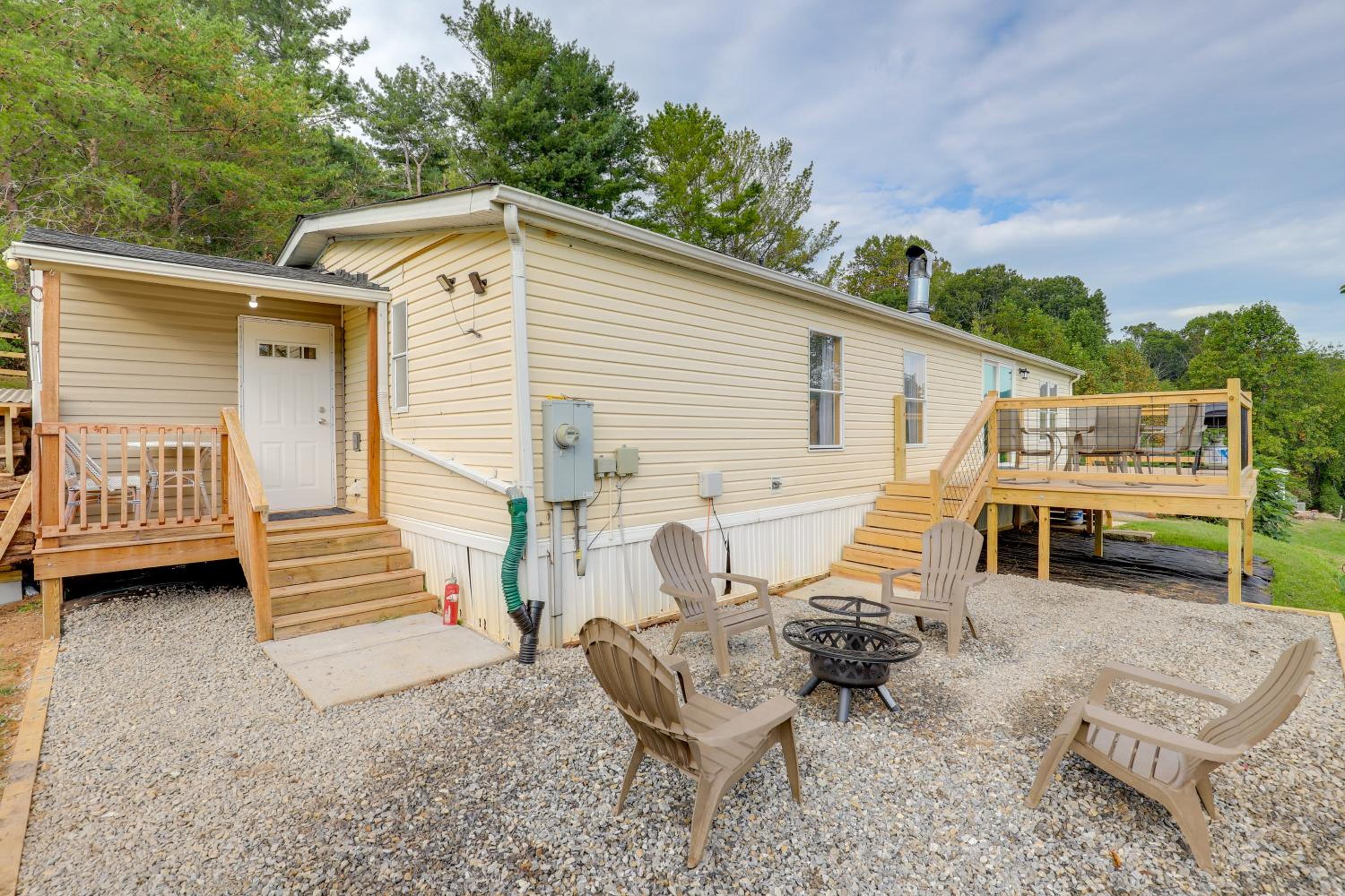 Deck with Mtn Views Family-Friendly Asheville Home!