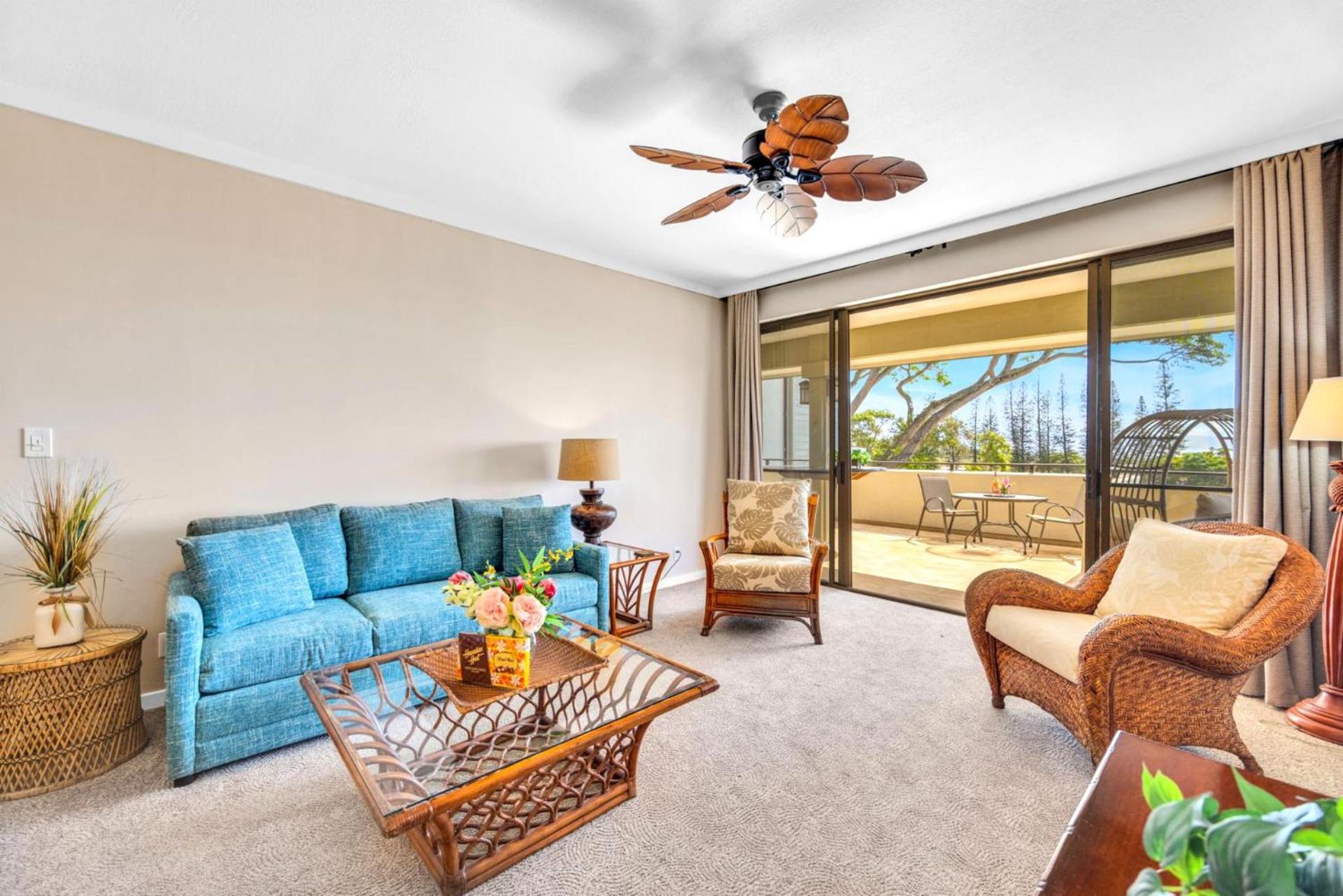 NEW KBM Resorts FREE CAR Kapalua Golf Villas 1-Bedroom Condo with Spacious Lanai and Golf Course Views KGV-18T4