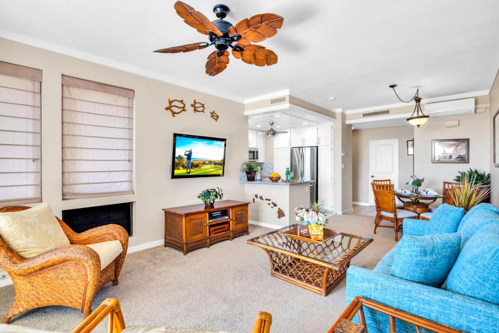 NEW KBM Resorts FREE CAR Kapalua Golf Villas 1-Bedroom Condo with Spacious Lanai and Golf Course Views KGV-18T4