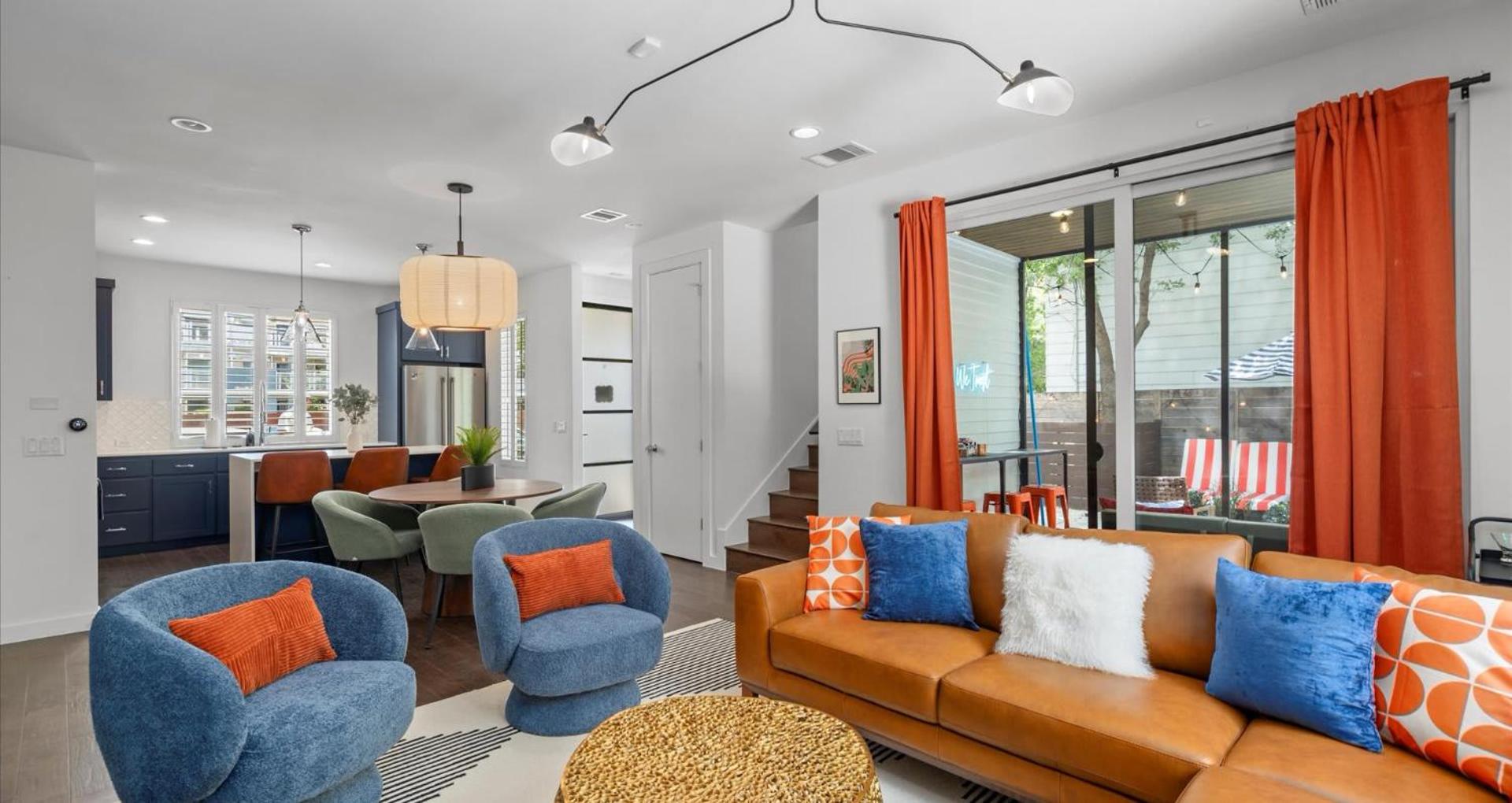 Eclectic Group Getaway with Pool Patio & Fire Pit