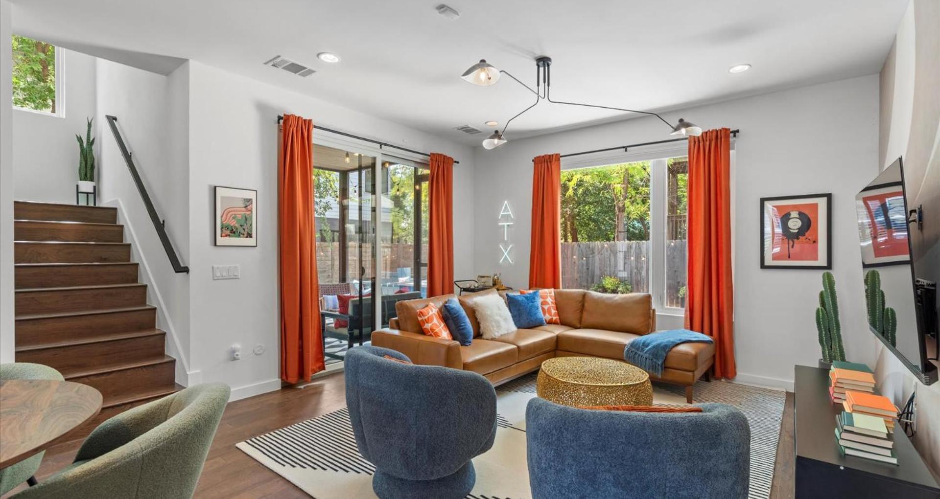 Eclectic Group Getaway with Pool Patio & Fire Pit