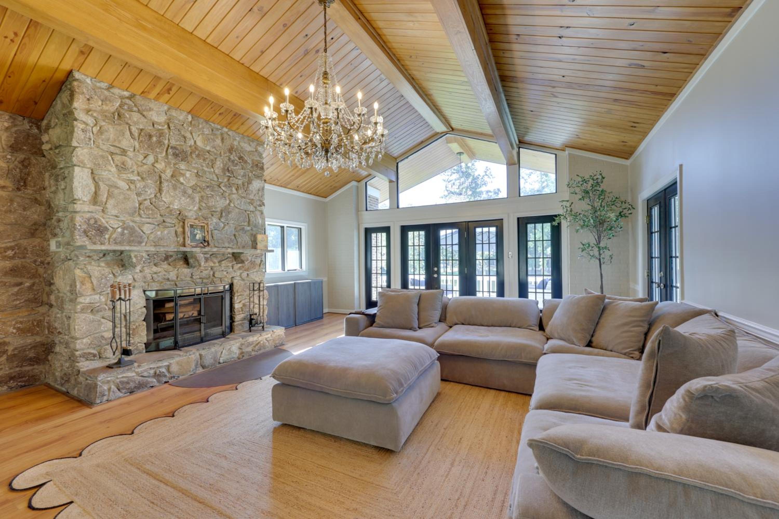 Game Room and Fire Pit! Luxe Louisburg Farmhouse