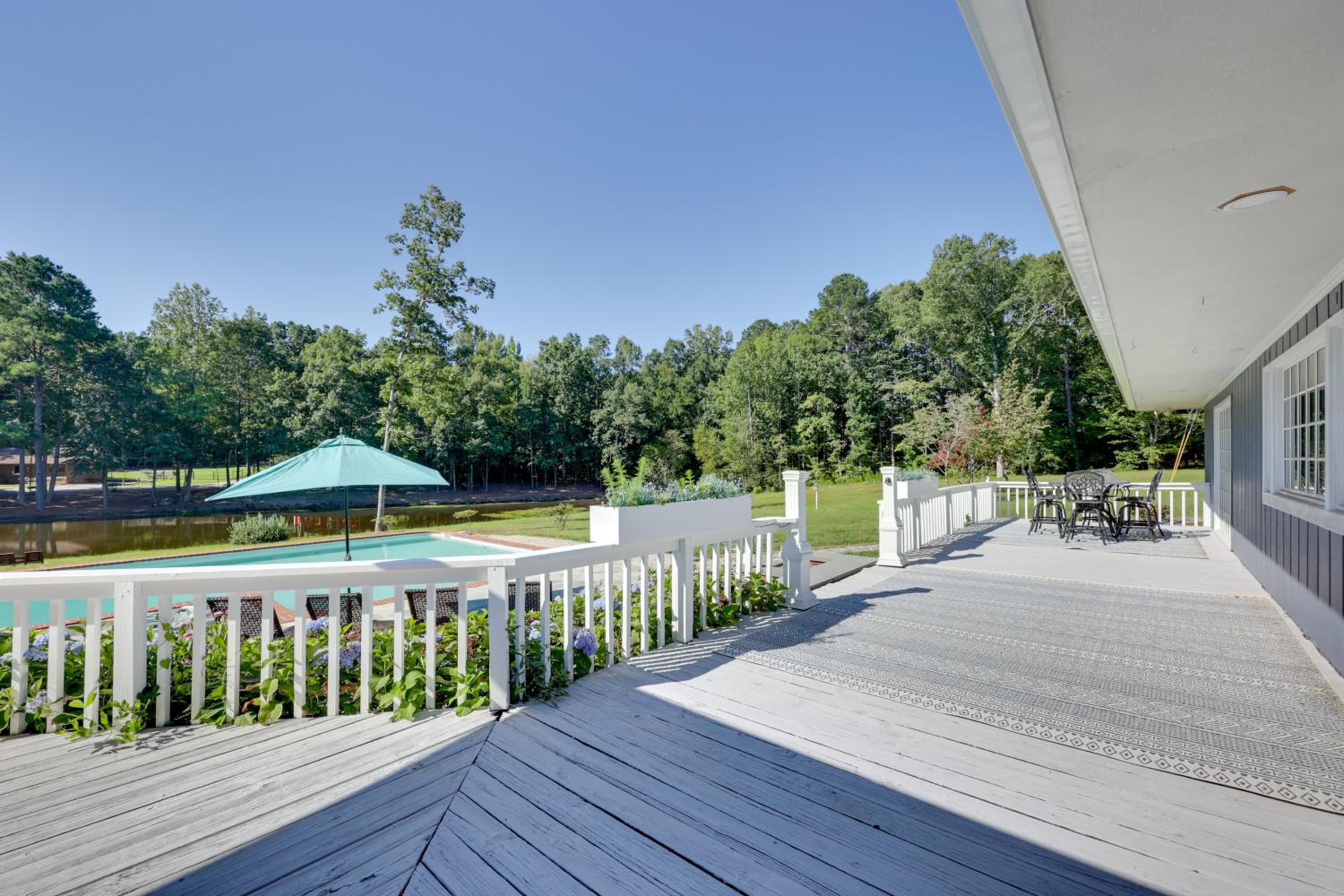 Game Room and Fire Pit! Luxe Louisburg Farmhouse