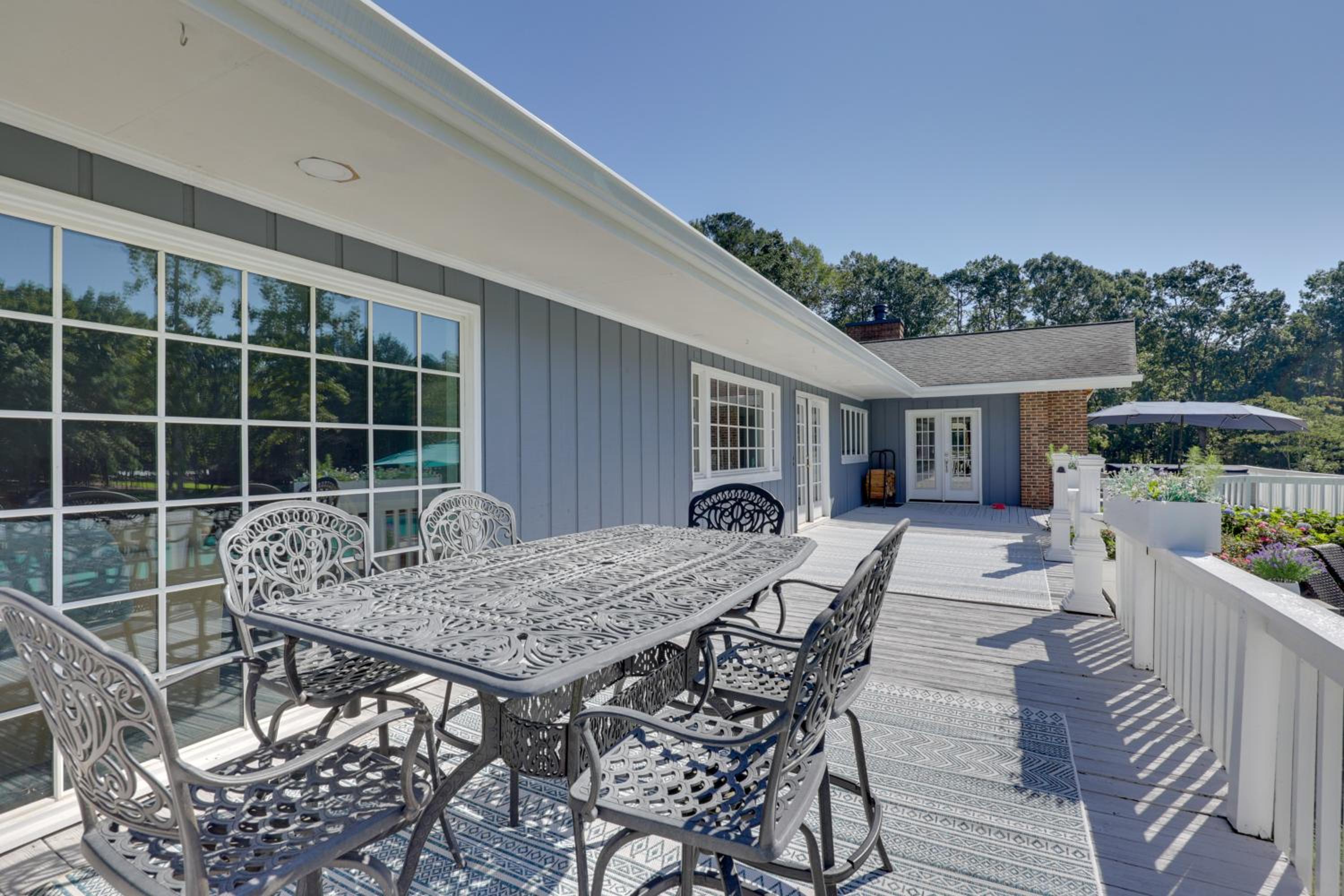 Game Room and Fire Pit! Luxe Louisburg Farmhouse