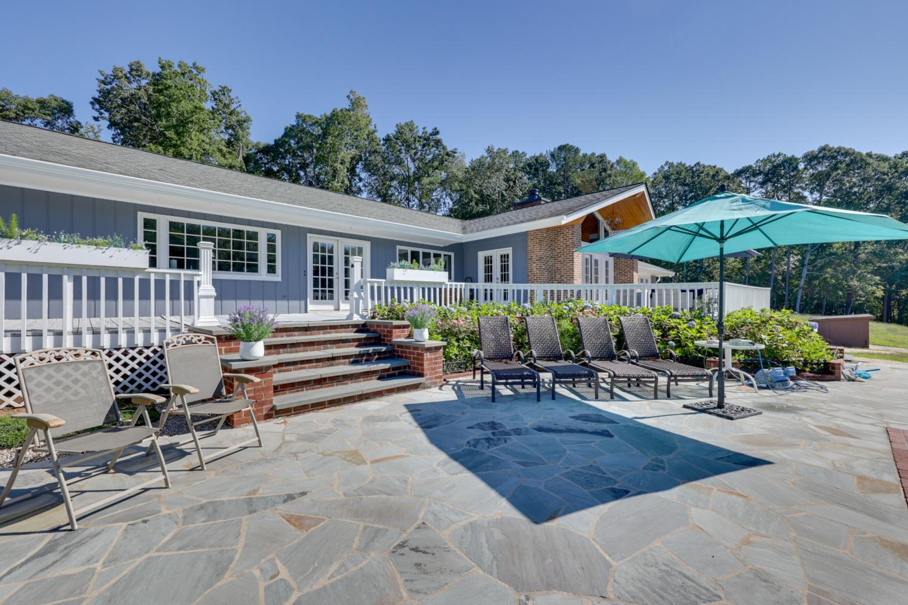 Game Room and Fire Pit! Luxe Louisburg Farmhouse