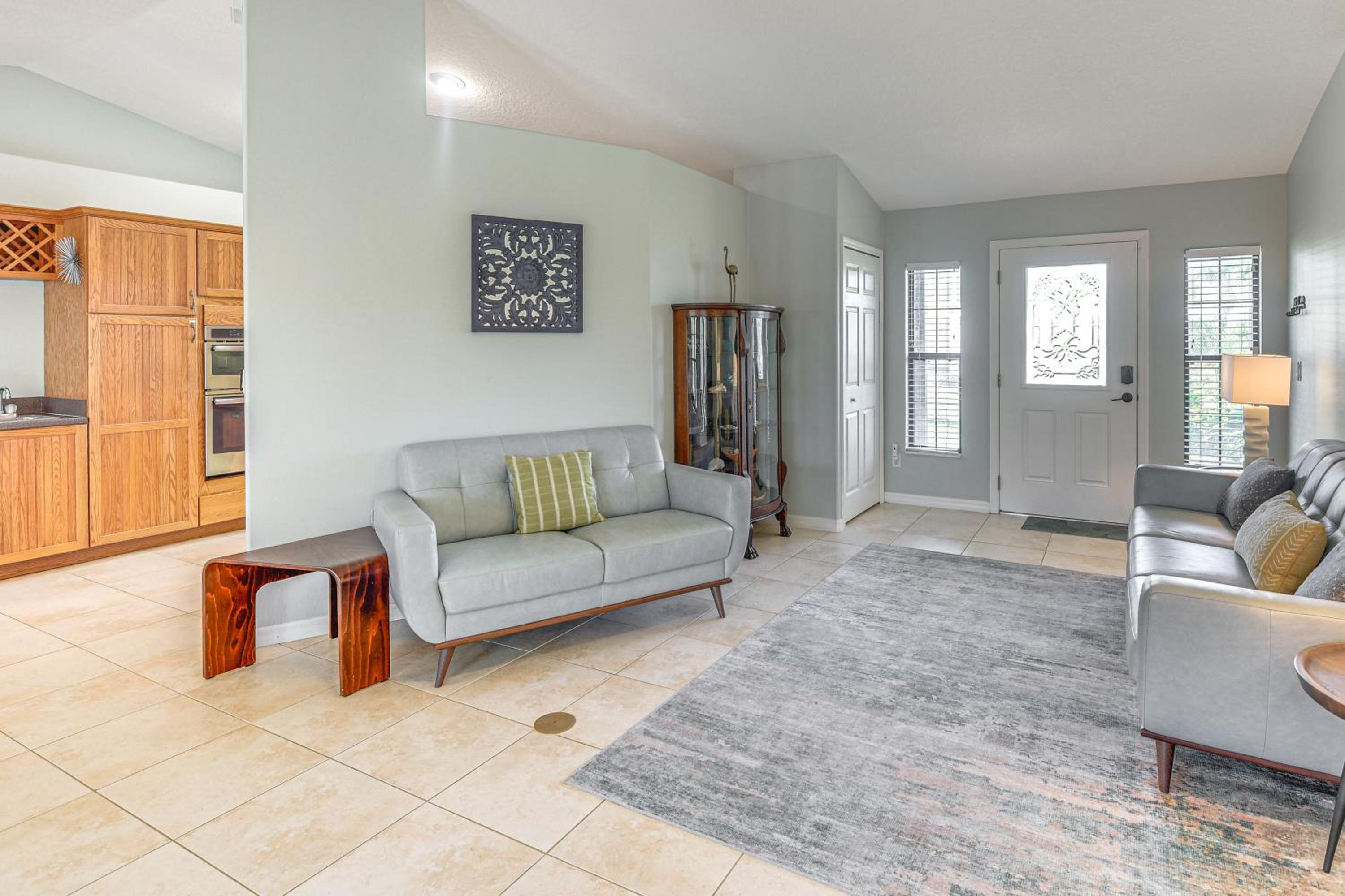 Walk to Beach! Palm Coast Oasis with Pool