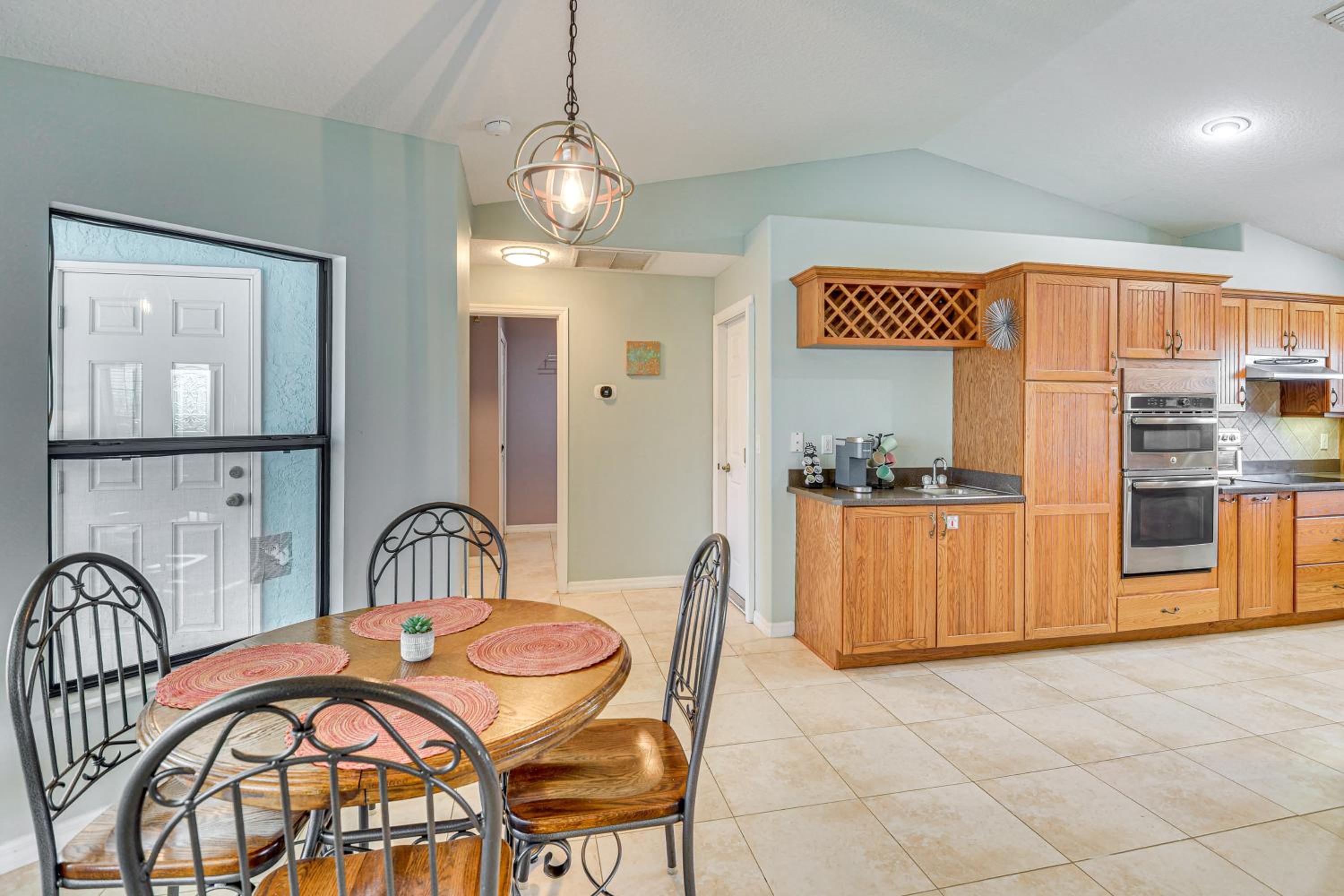 Walk to Beach! Palm Coast Oasis with Pool