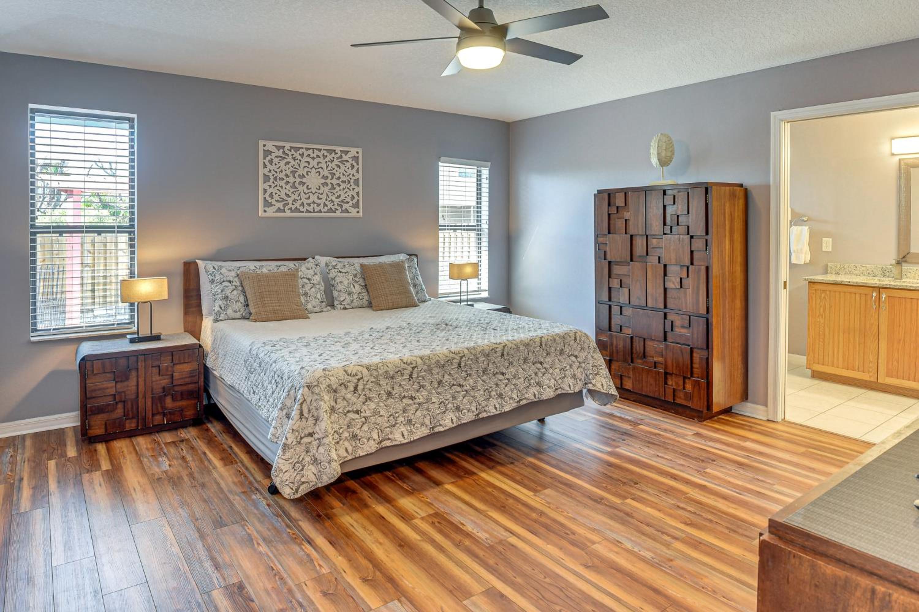Walk to Beach! Palm Coast Oasis with Pool