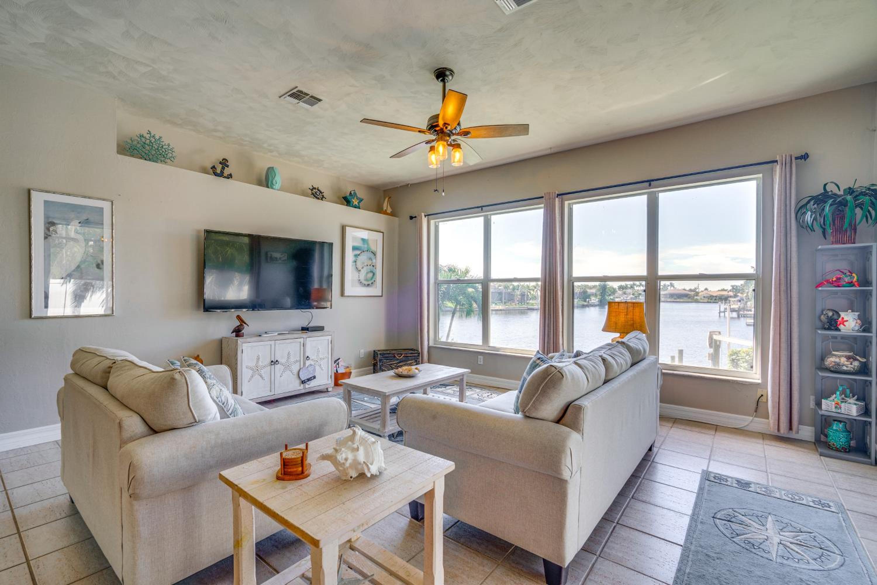 Boat Dock and Patio Cape Coral Home 6 Mi to Beach!