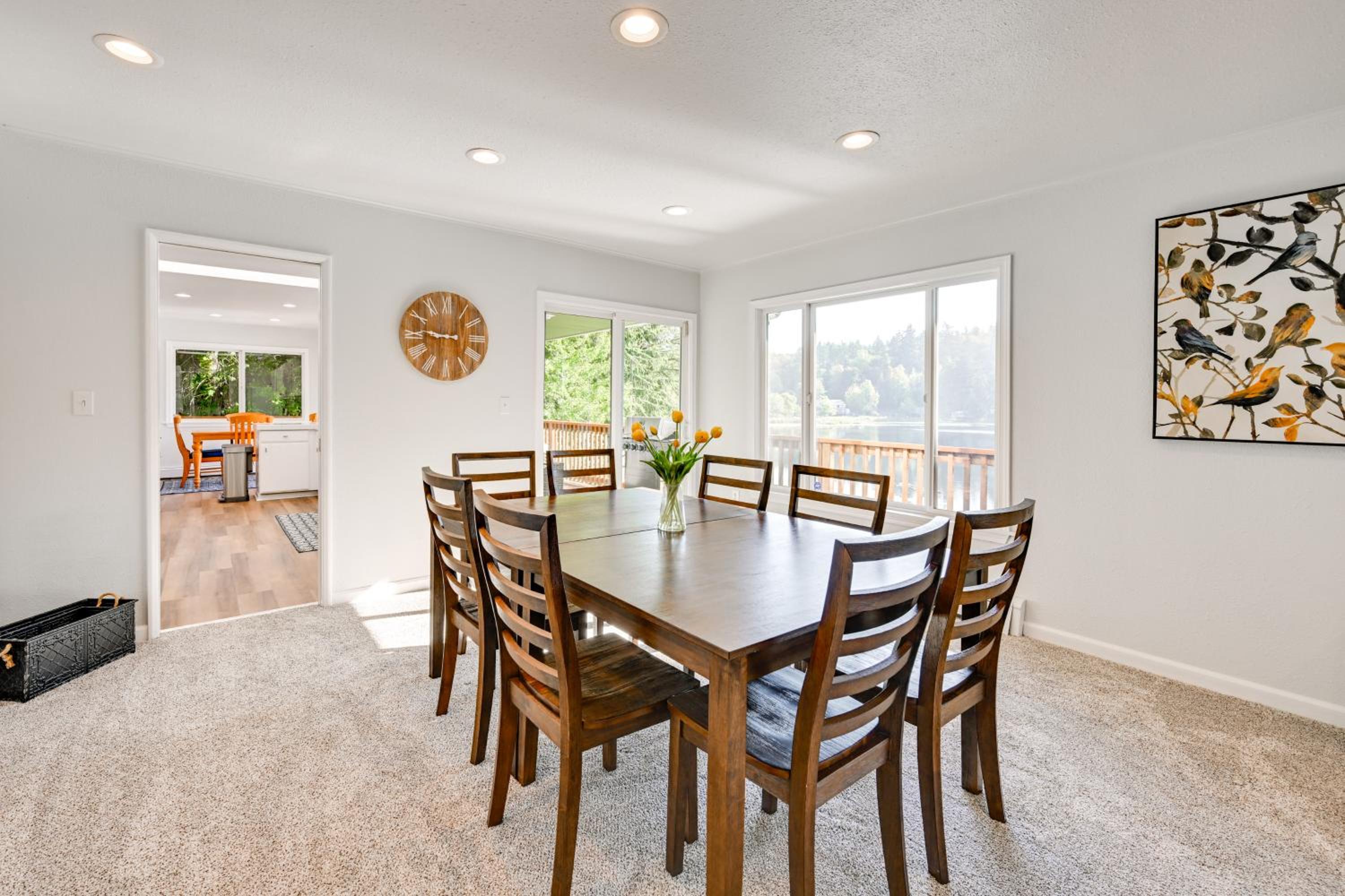 Private Dock and Fire Pit Lakefront Gem in Olympia