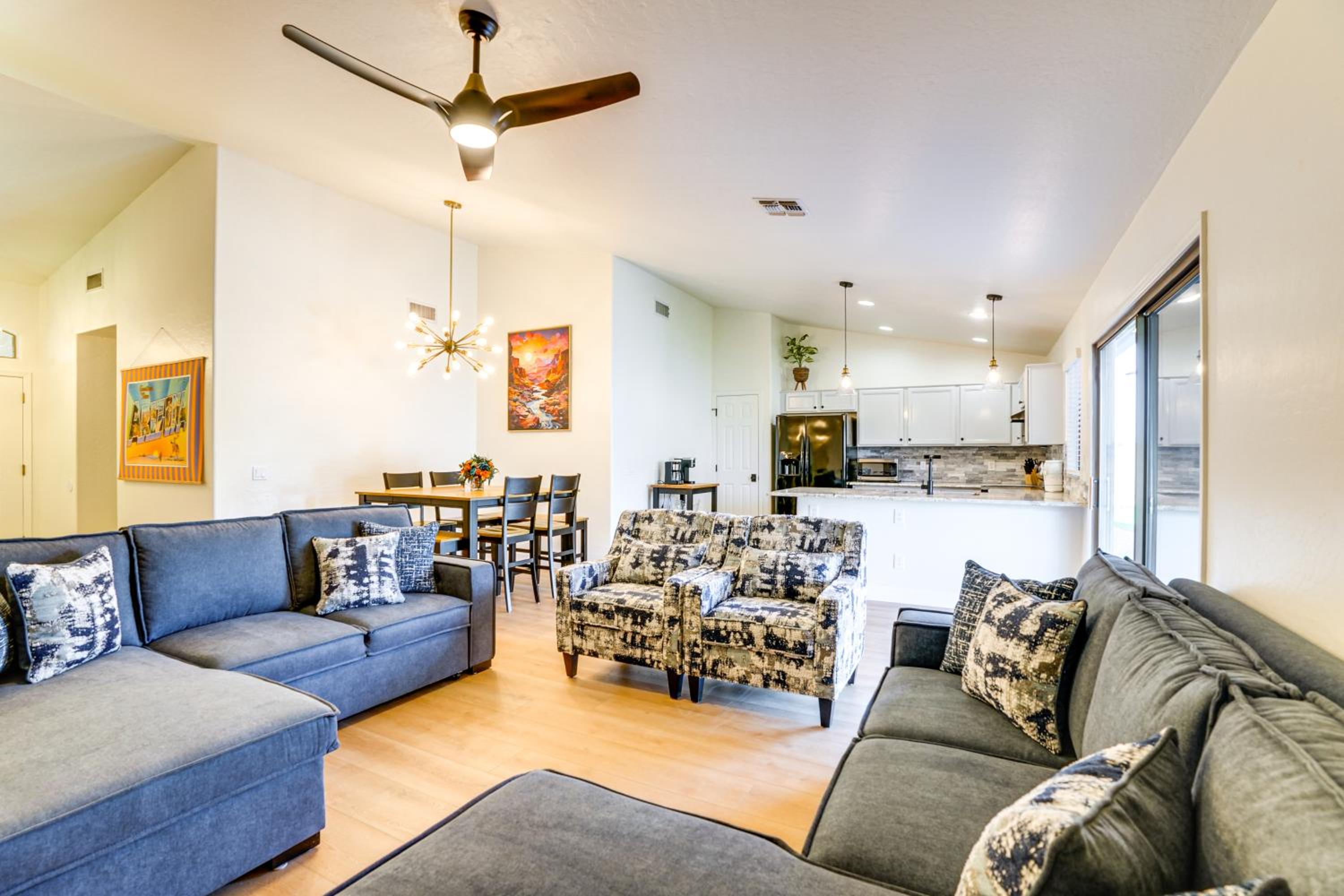 Spacious Backyard with Putting Green Peoria Retreat