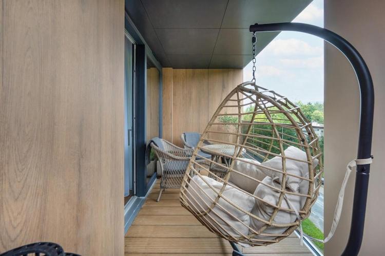 Holiday studio with balcony, indoor pool, sauna