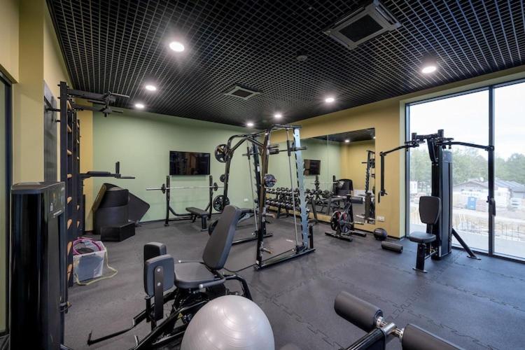 Holiday studio with balcony, indoor pool, sauna