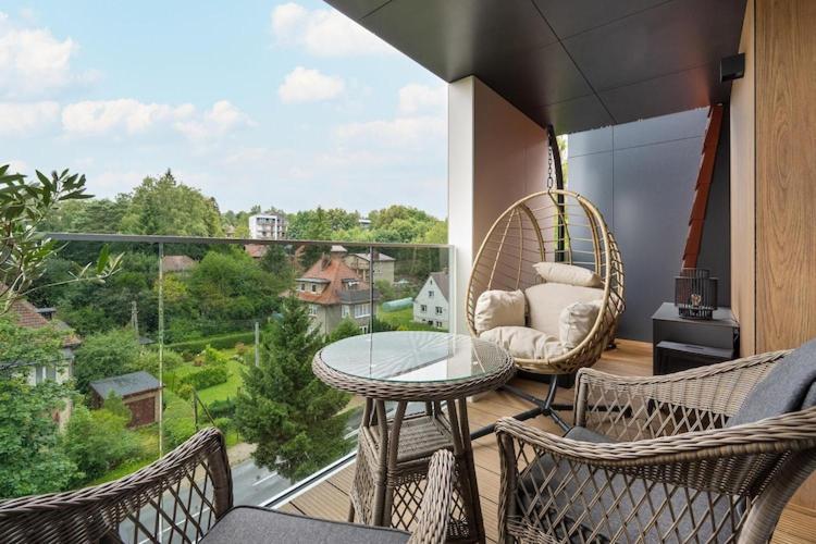Holiday studio with balcony, indoor pool, sauna