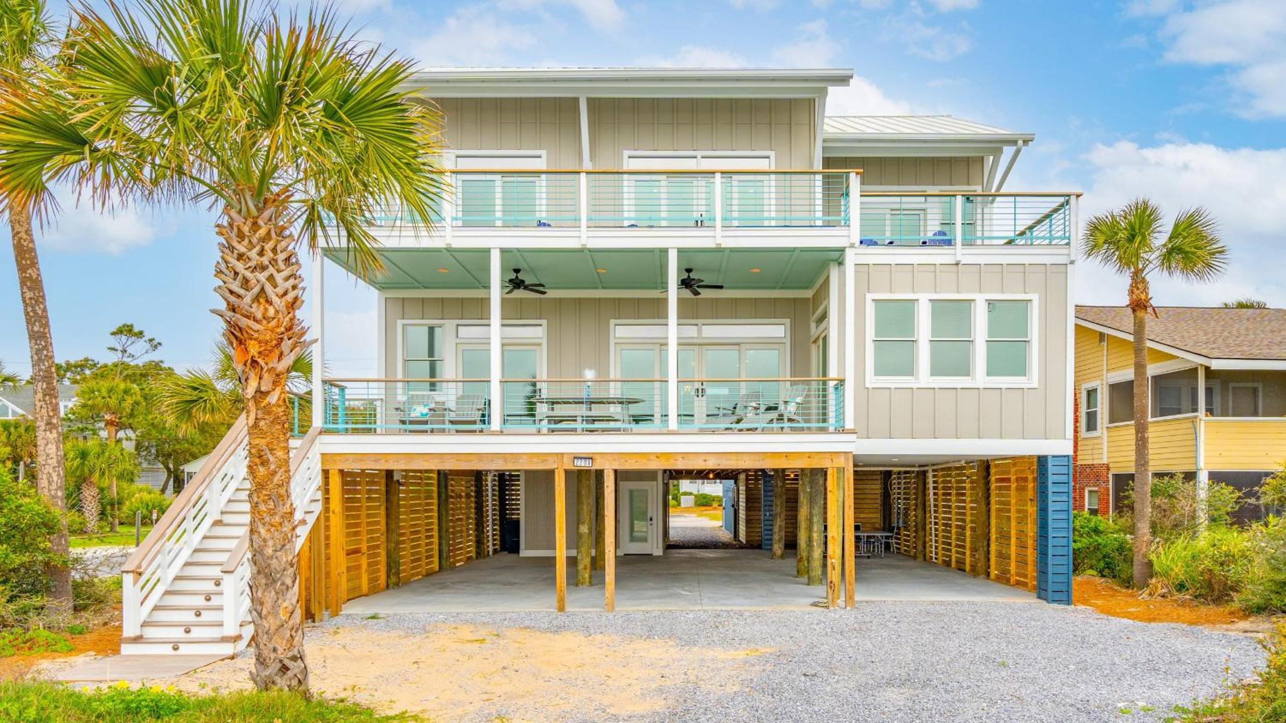 Beachfront Home w Pool Ocean Views Charleston Access Big Turtle