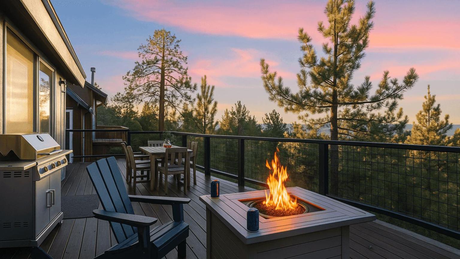 Modern Lodge Near Lake Village Snow Summit Game Room Decks Firepit Views
